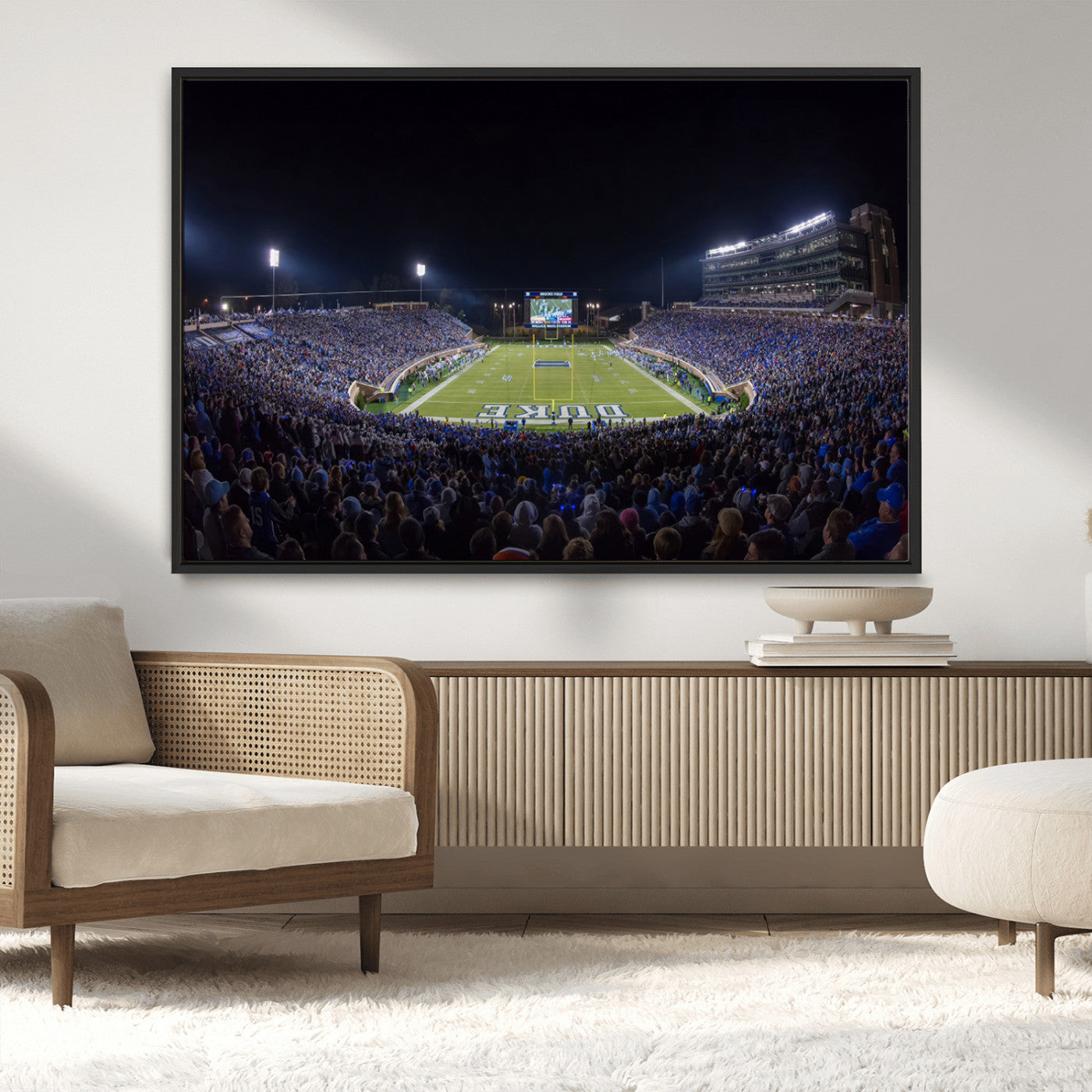 21070-MGV-CV-36X24-Duke University Blue Devils Football Team Print - Durham Wallace Wade Stadium Wall Art Canvas Print