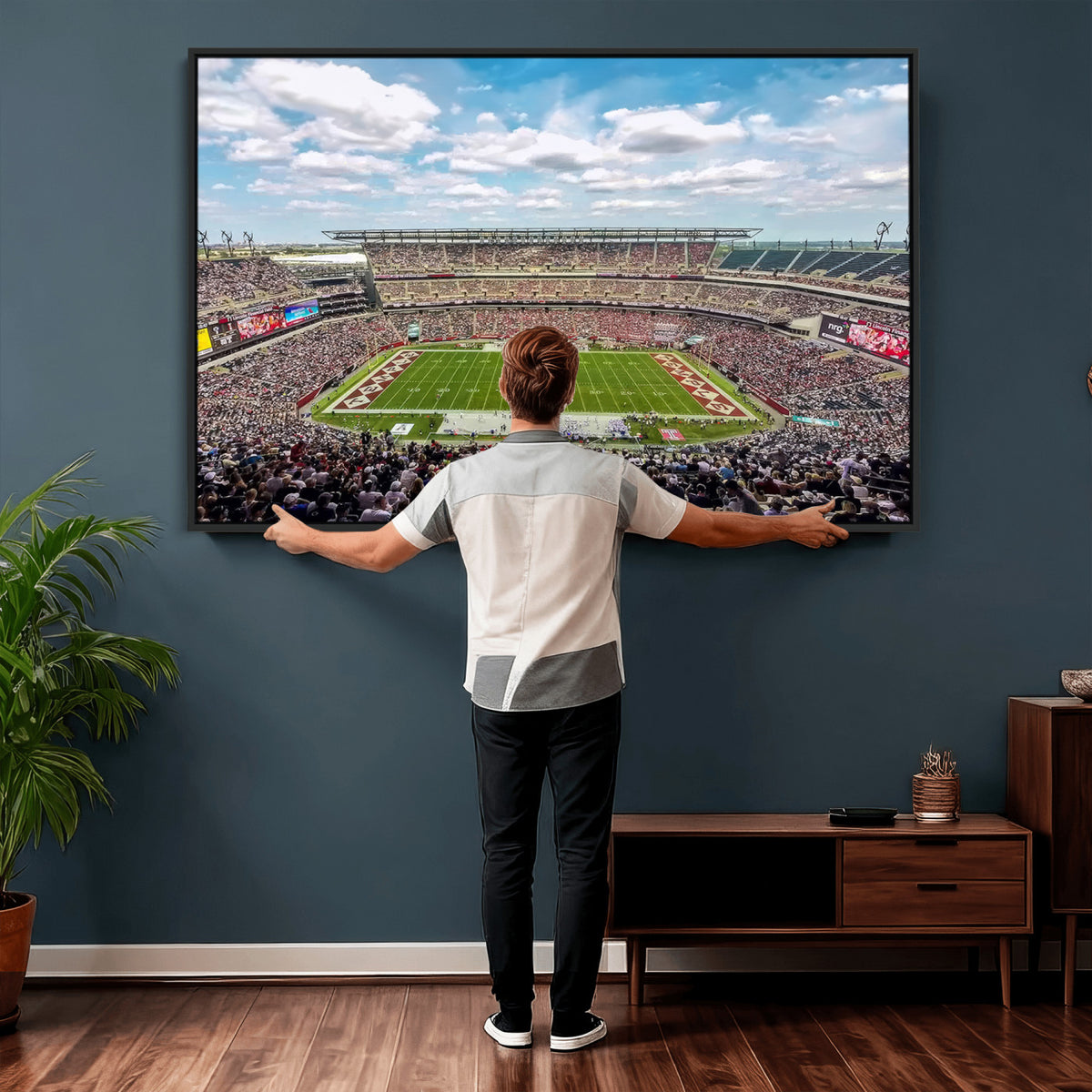 29243-PAN-FL-20X10 - The Temple University Owls Athletics Team Print - Philadelphia Lincoln Financial Field Stadium Wall