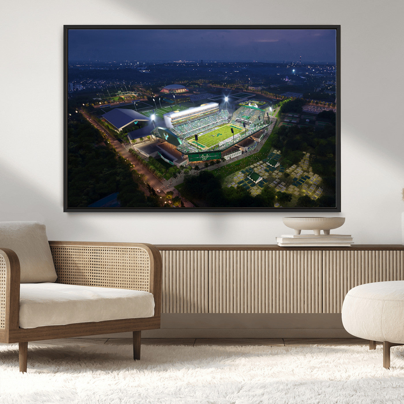 -The University of South Florida Bulls Football Team Print - Tampa USF Football Stadium Wall Art