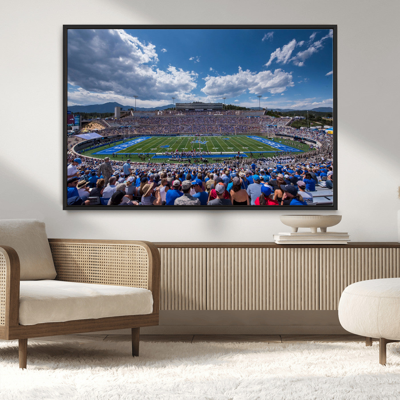 59281-MGV-CV-36X24-Air Force Falcons Football Team Print - Colorado Springs Falcon Stadium Wall Art Canvas Print