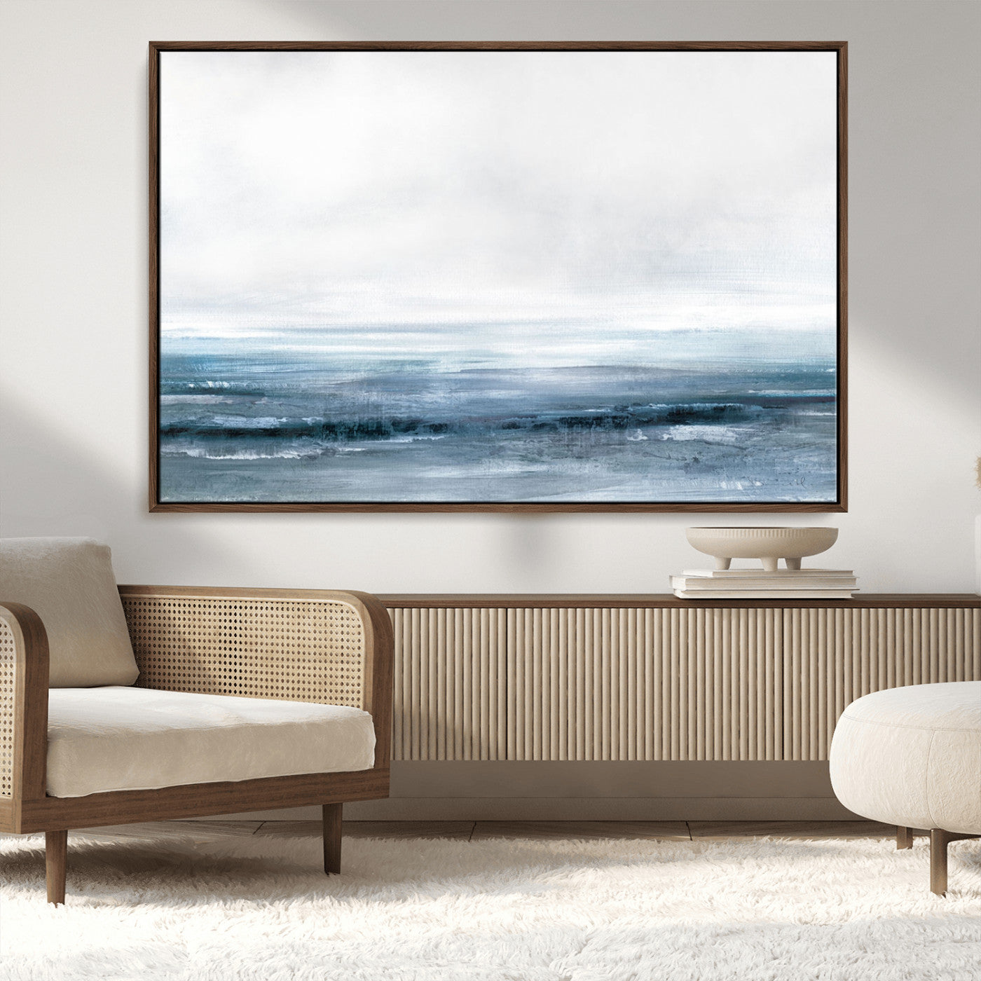 65702-MGV-CV-36X24-Blue Ocean Abstract Artwork Wall Art Canvas Print