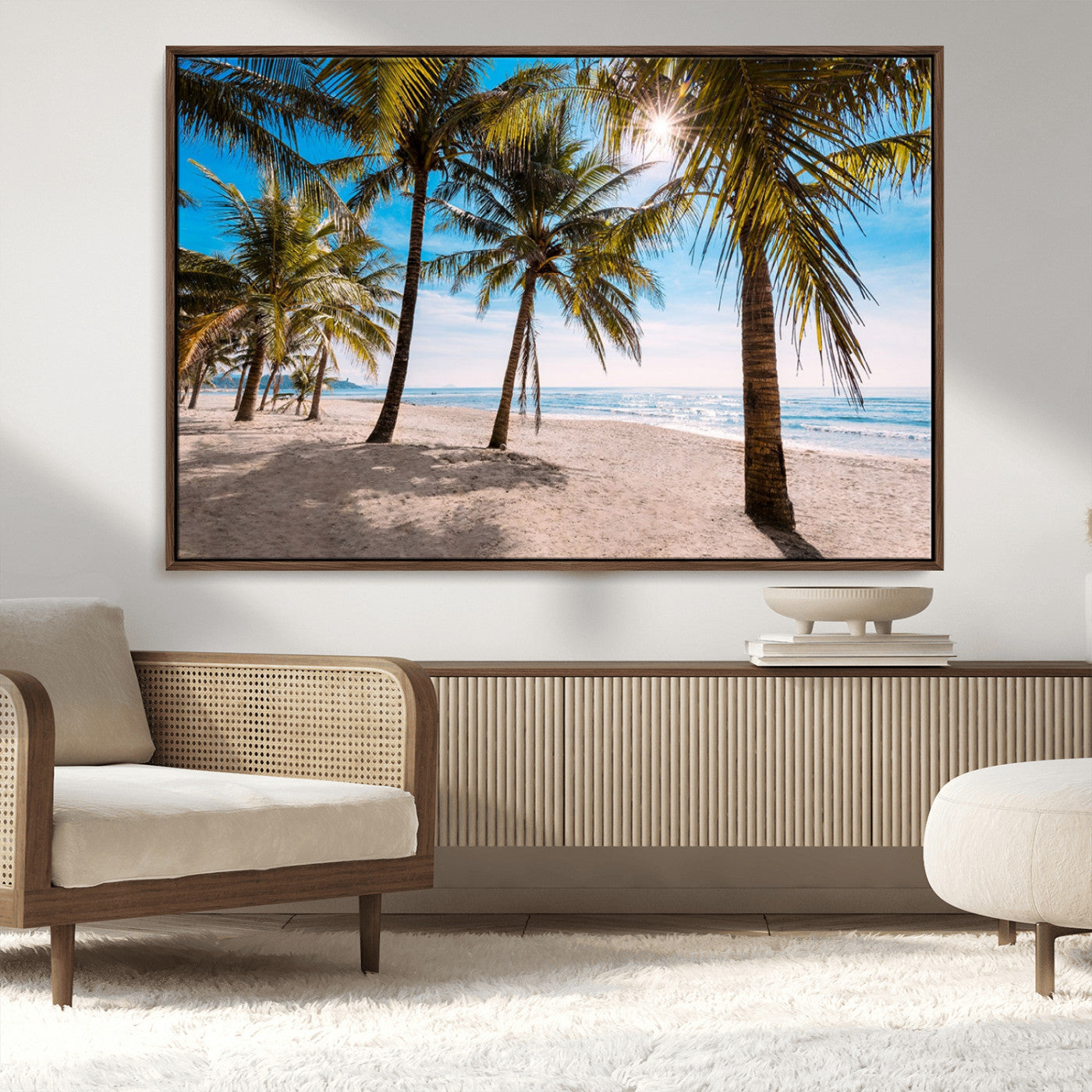 -Palm Beach Tropical Island Wall Art Canvas Print