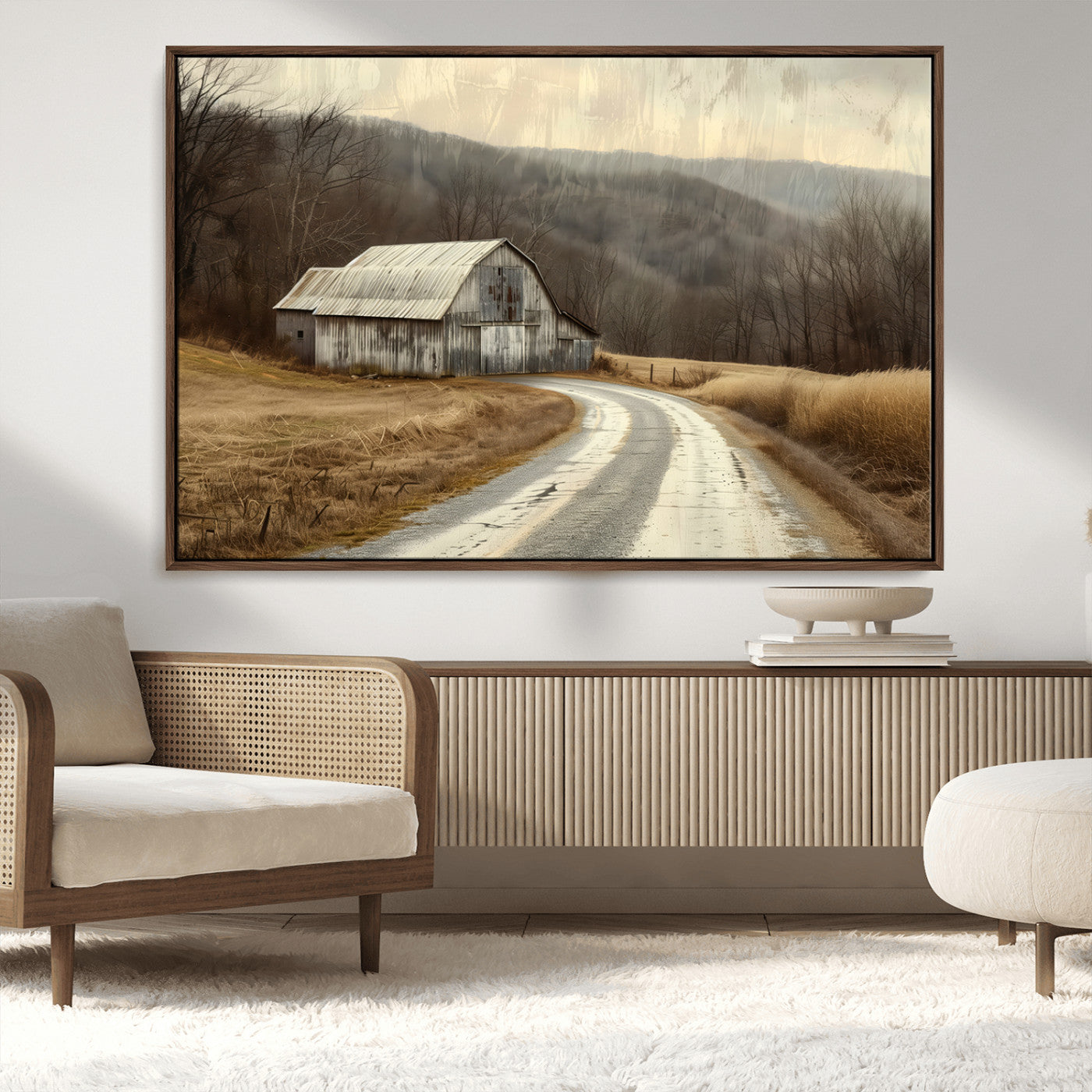 10376-MGV-CV-36X24-Vintage Barn for Farmhouse Wall Decor Canvas Print