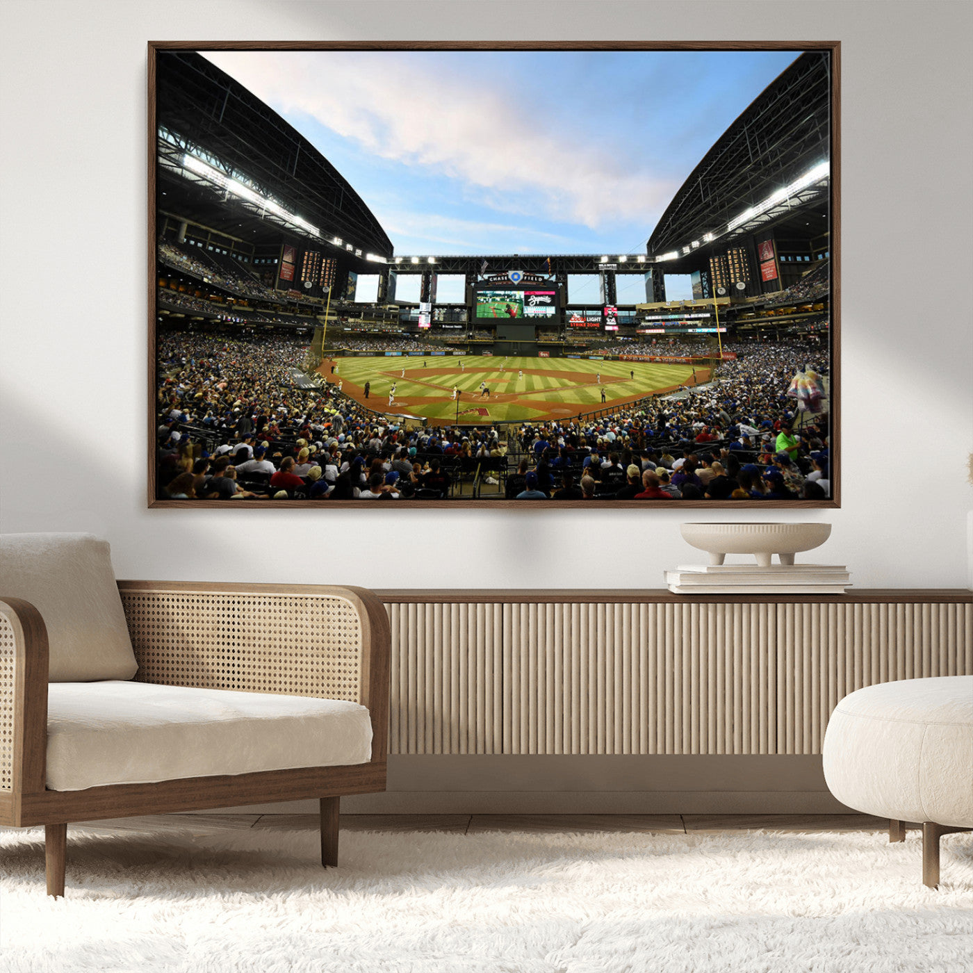 92672-MGV-CV-36X24-Arizona Diamondbacks Team Print - Phoenix Chase Field Stadium Wall Art Canvas Print