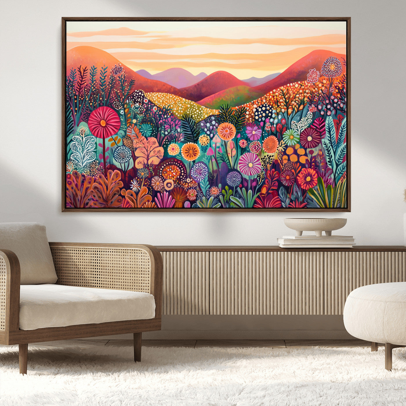 51484-MGV-CV-36X24-Yayoi Kusama 1986 Wall Art Print – Yayoi Kusama Wabi Sabi Japanese Wall Art Print - Vibrant Abstract