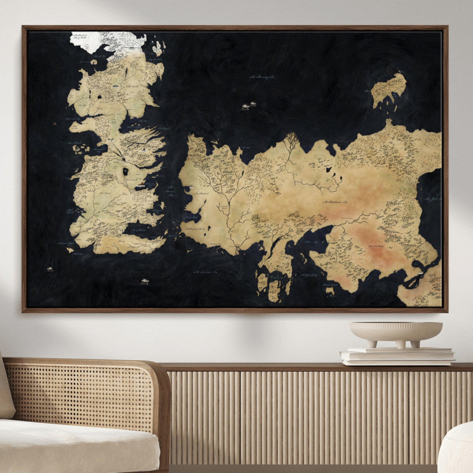 85247-MGV-CV-36X24-Push Pin World Map Canvas Print – Travel Tracker Wall Art for Couples, Perfect Anniversary Gift for Home or Office Decor