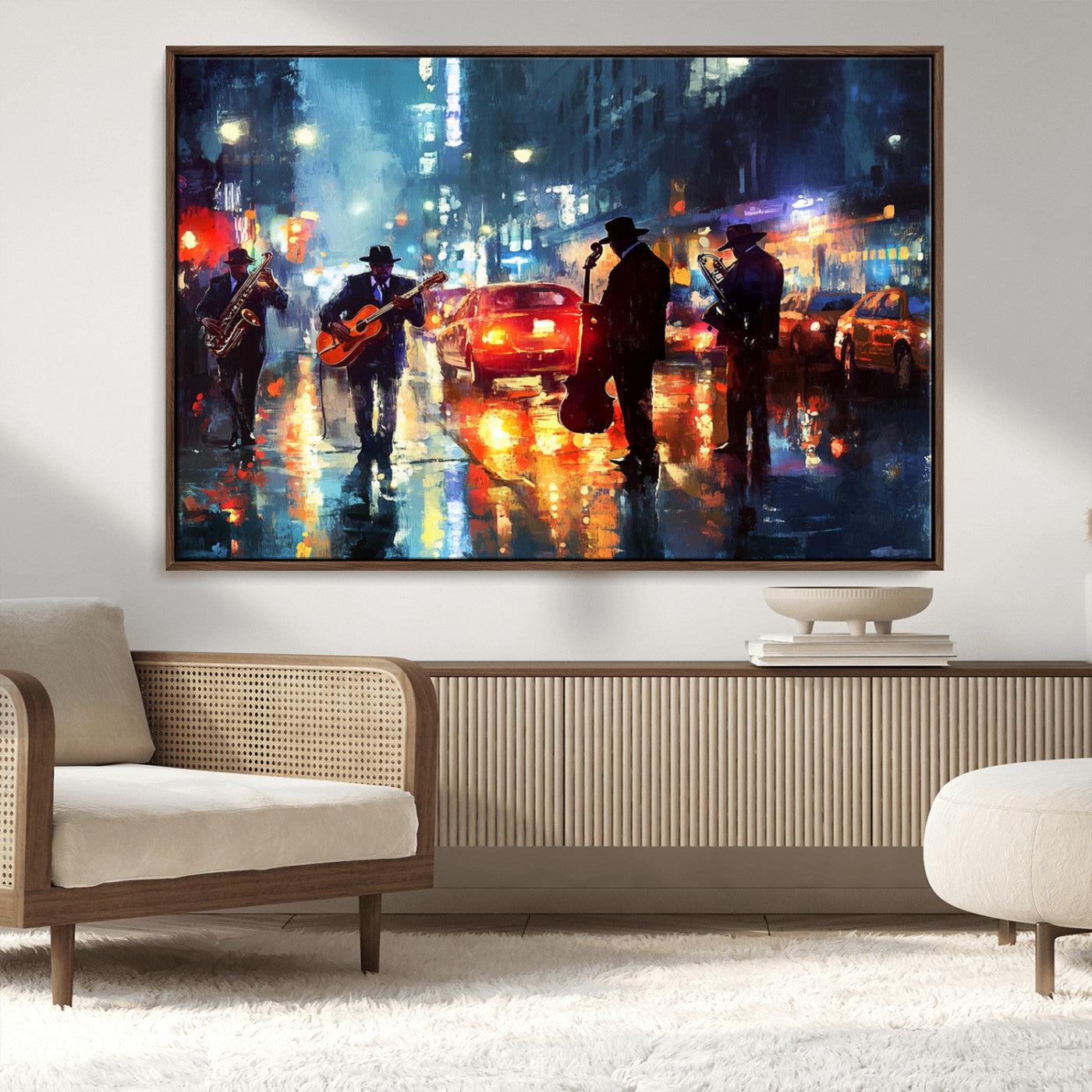 -African American Jazz Canvas - Abstract Music Wall Art Print - Abstract Jazz Wall Art Framed Prints