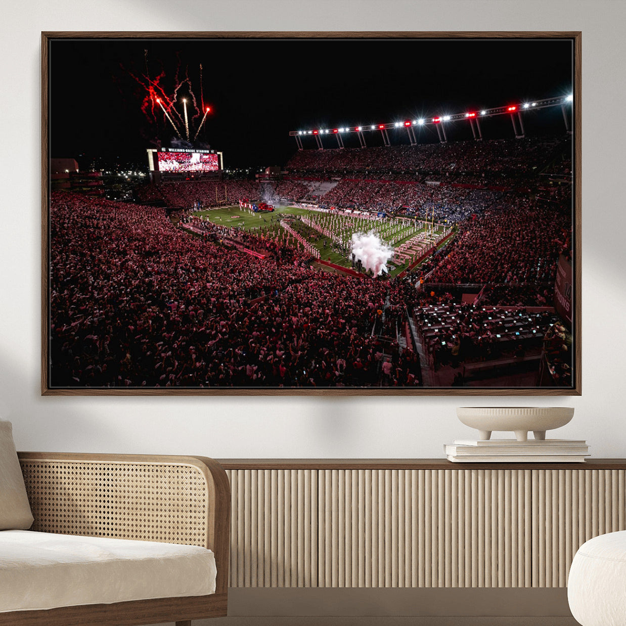 60690191-MGV-FC-36X24 - William Brice Stadium Wall Art Print – Baseball Game Room Artwork Print for Basement Dorm, Home, Office