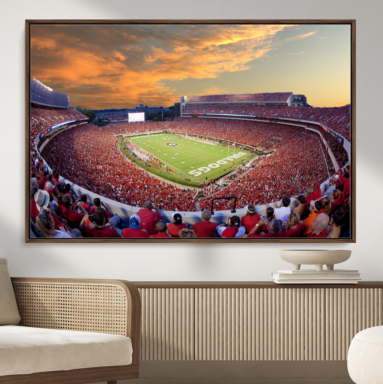 73680988-MGV-FC-36X24 - Dooley Stadium Wall Art, Sports Arena Canvas Print, Dooley Field Sanford Stadium Artwork for Home, Office