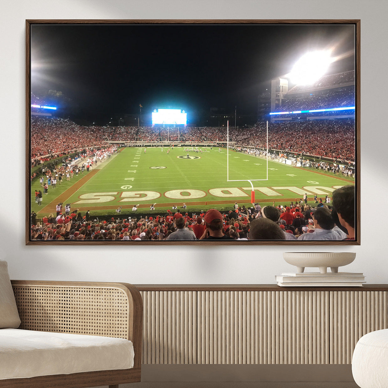 16230786-MGV-FC-36X24 - Dooley Stadium Wall Art, Sports Arena Panoramic Canvas Print, Modern Stadium Landscape Artwork for Home, Office