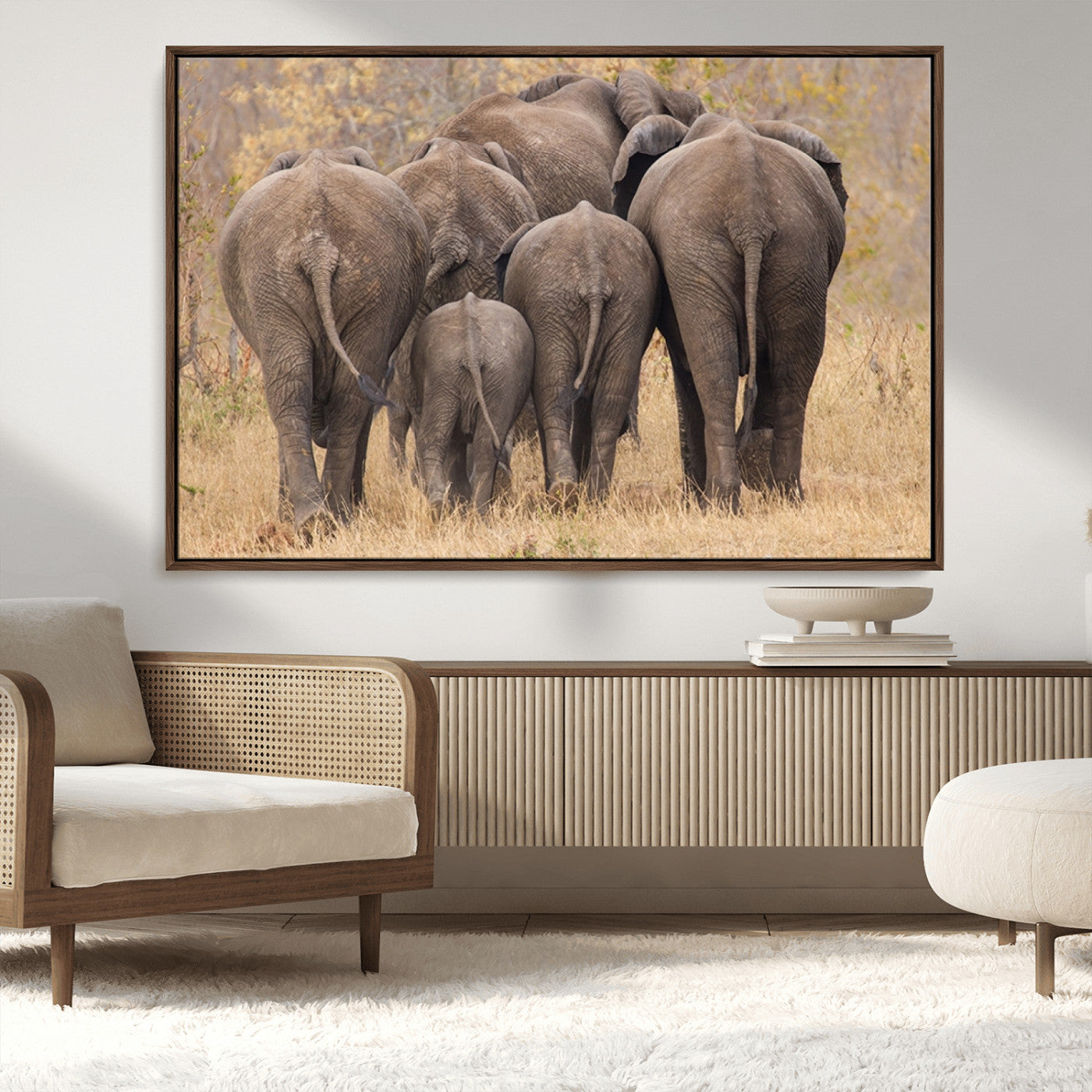 -Wild Elephant Wall Art Canvas Print