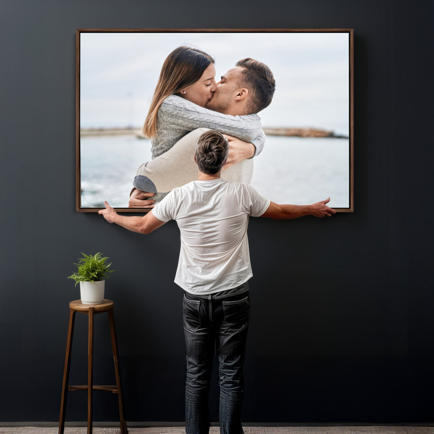 28984291-MGV-CV-36X24 - Custom Photo with Framed Canvas Wall Art Canvas Print Personalized Picture Print Framed Wall Art Digitally Printed Photo