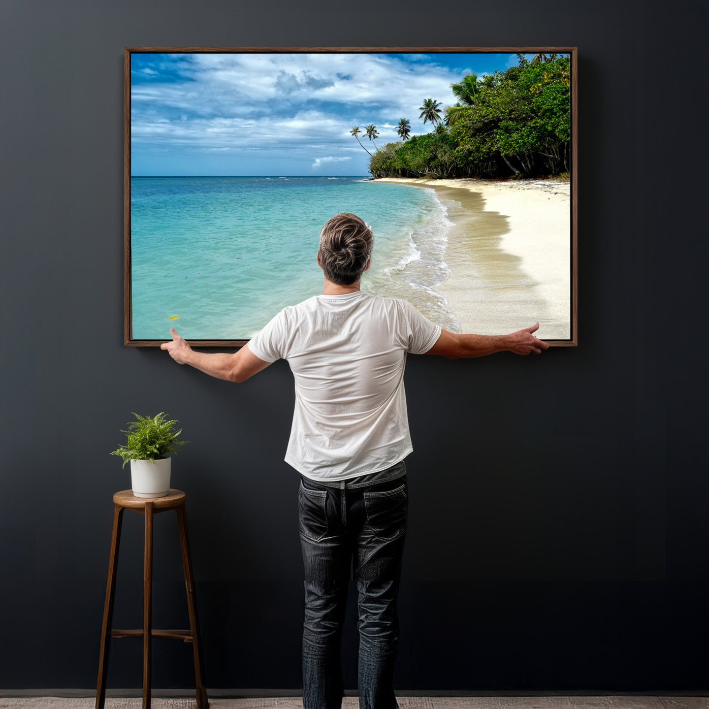 50626792-MGV-CV-36X24 - Puerto Rico Beach Paradise Wall Art – Tropical Coastal Print