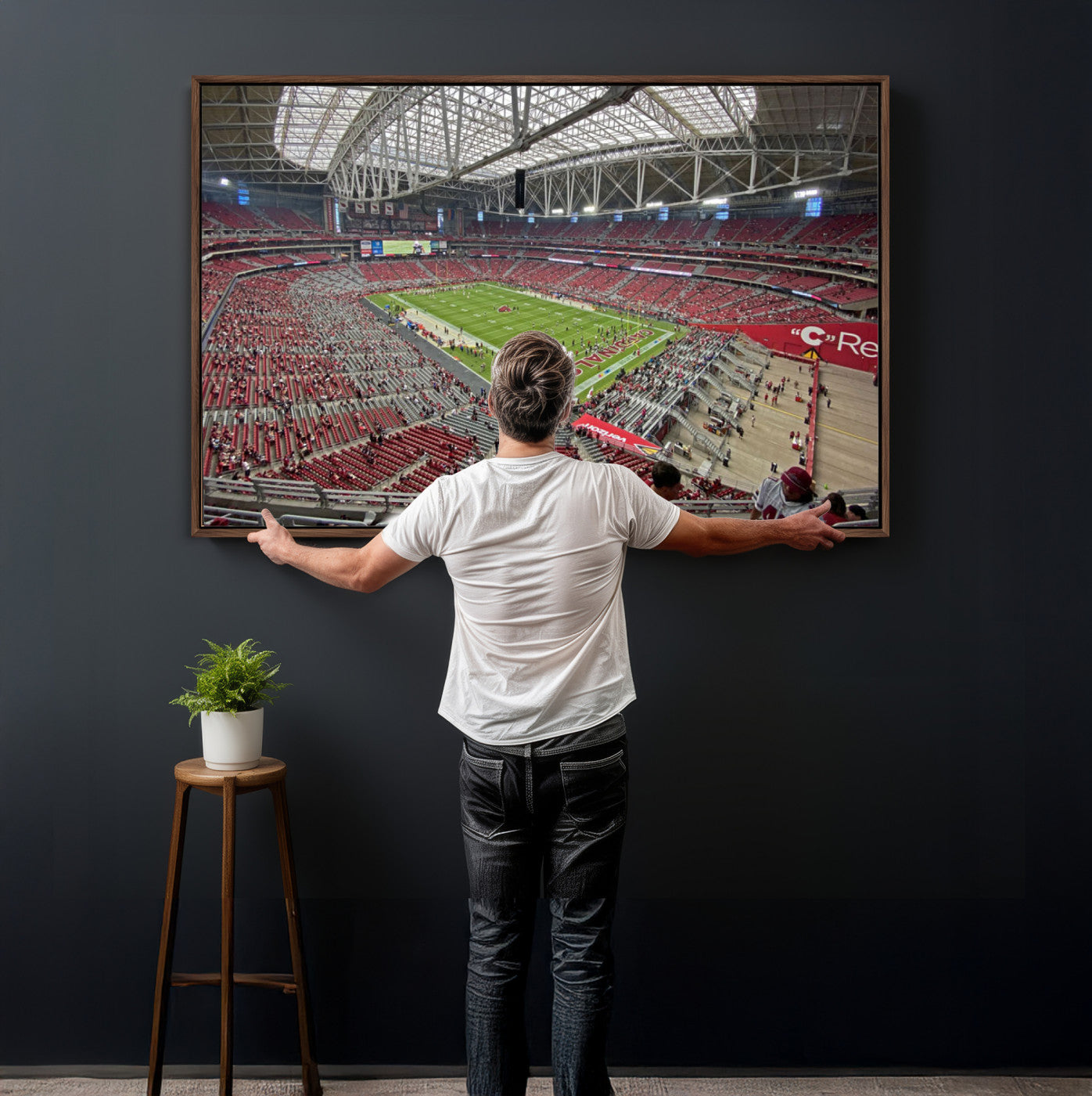 30579717-MGV-CV-36X24 - State Farm Stadium Canvas Wall Art, Arizona Cardinals Football Stadium Print, Glendale NFL Arena Panorama Artwork