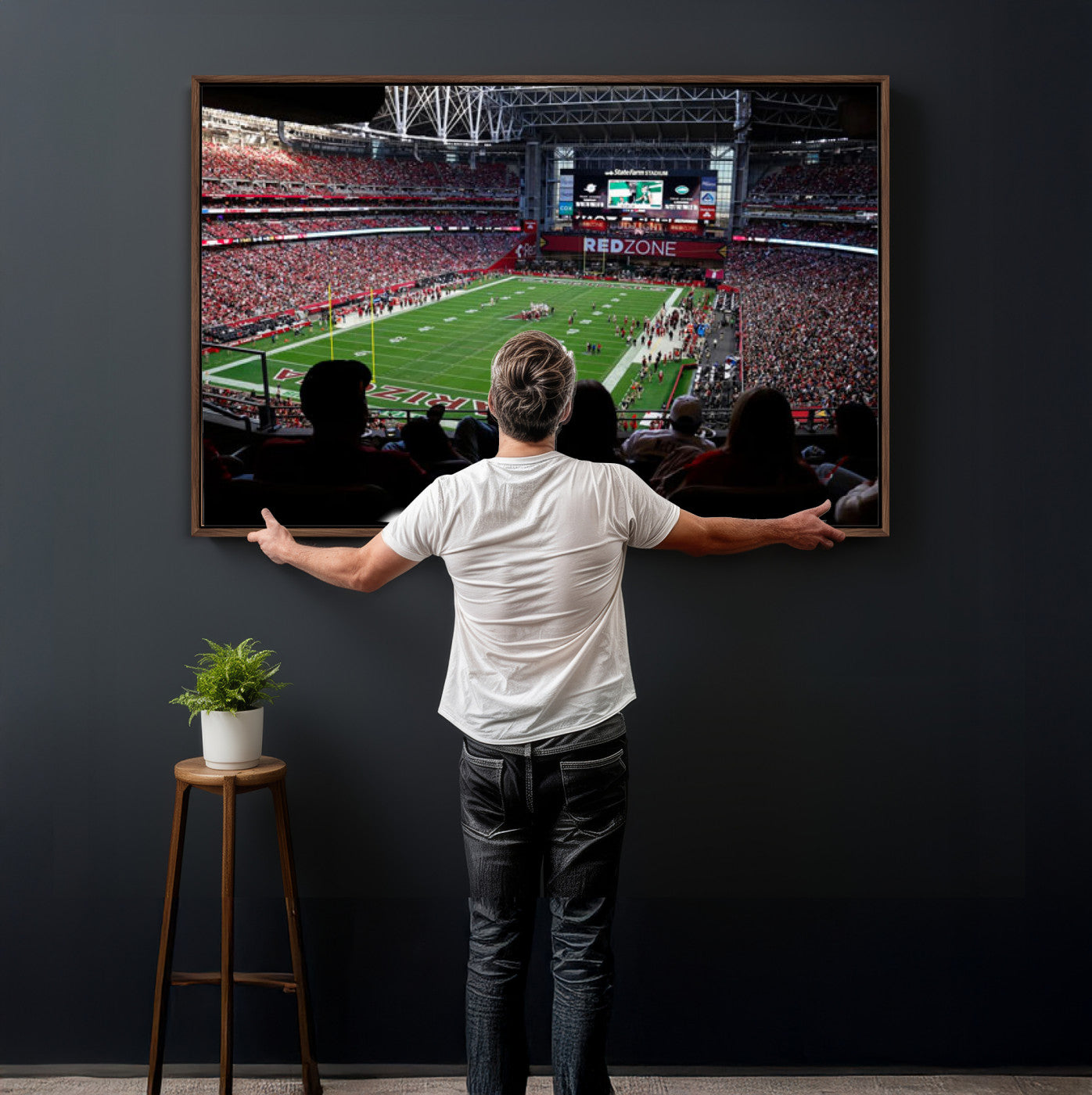 84196298-MGV-CV-36X24 - State Farm Stadium Canvas Wall Art, Arizona Cardinals Football Stadium Print, Glendale NFL Arena Photography Artwork