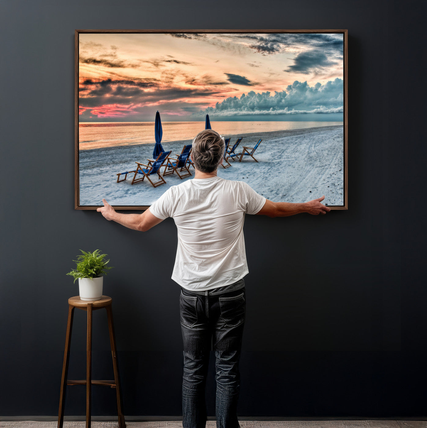 17237006-MGV-CV-36X24 - Serene Gulf Solitude Wall Art Canvas Print