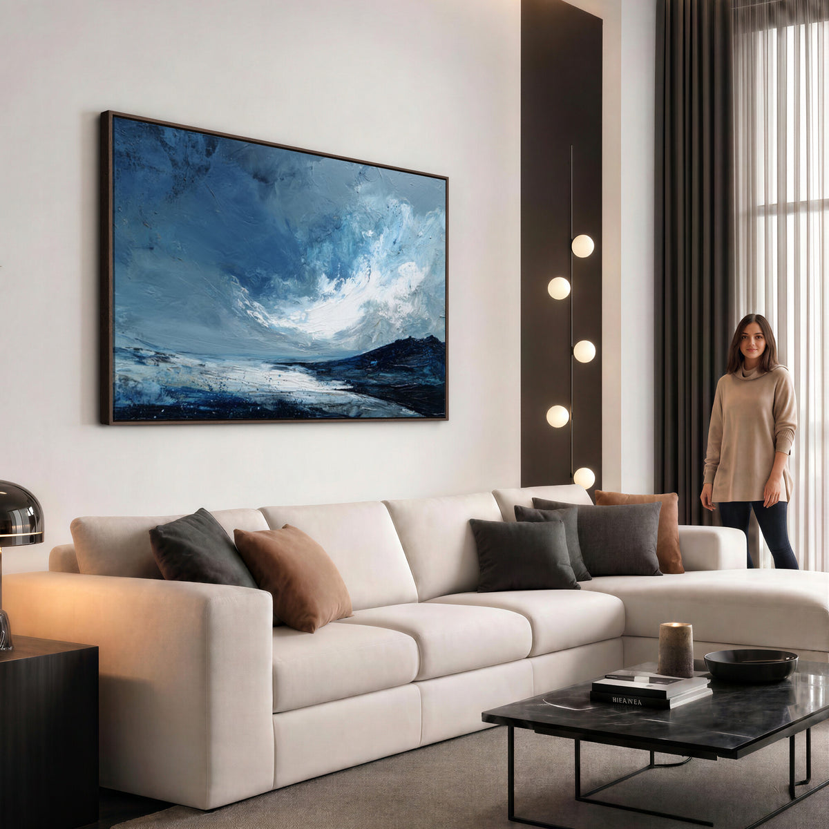 66685630-MGV-CV-36X24 - Extra Large Abstract Wall Art Canvas Print