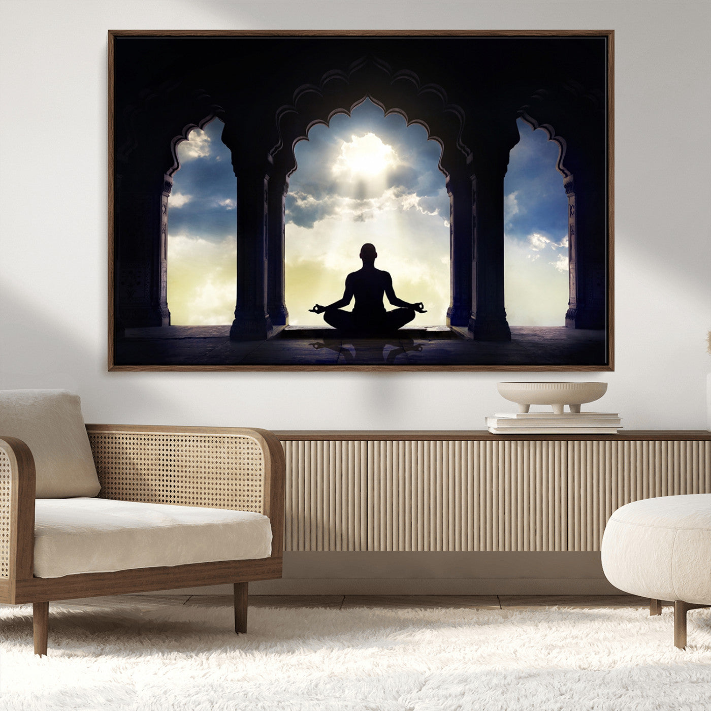 26862-MGV-FC-36X24_Walnut-Women and Yoga Wall Art Canvas Print