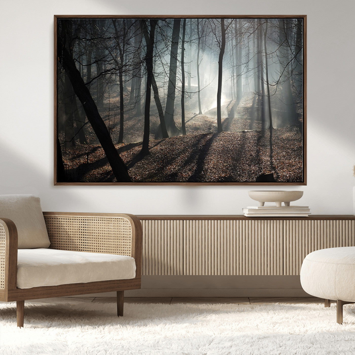 -Dark Family and Tree Wall Art Canvas Print