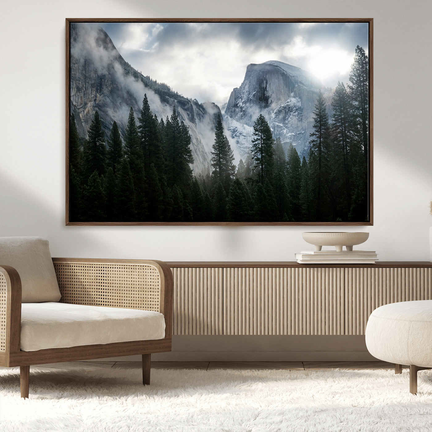 98725-MGV-CV-36X24-Wall Art Foggy Forest Landscape Canvas Print