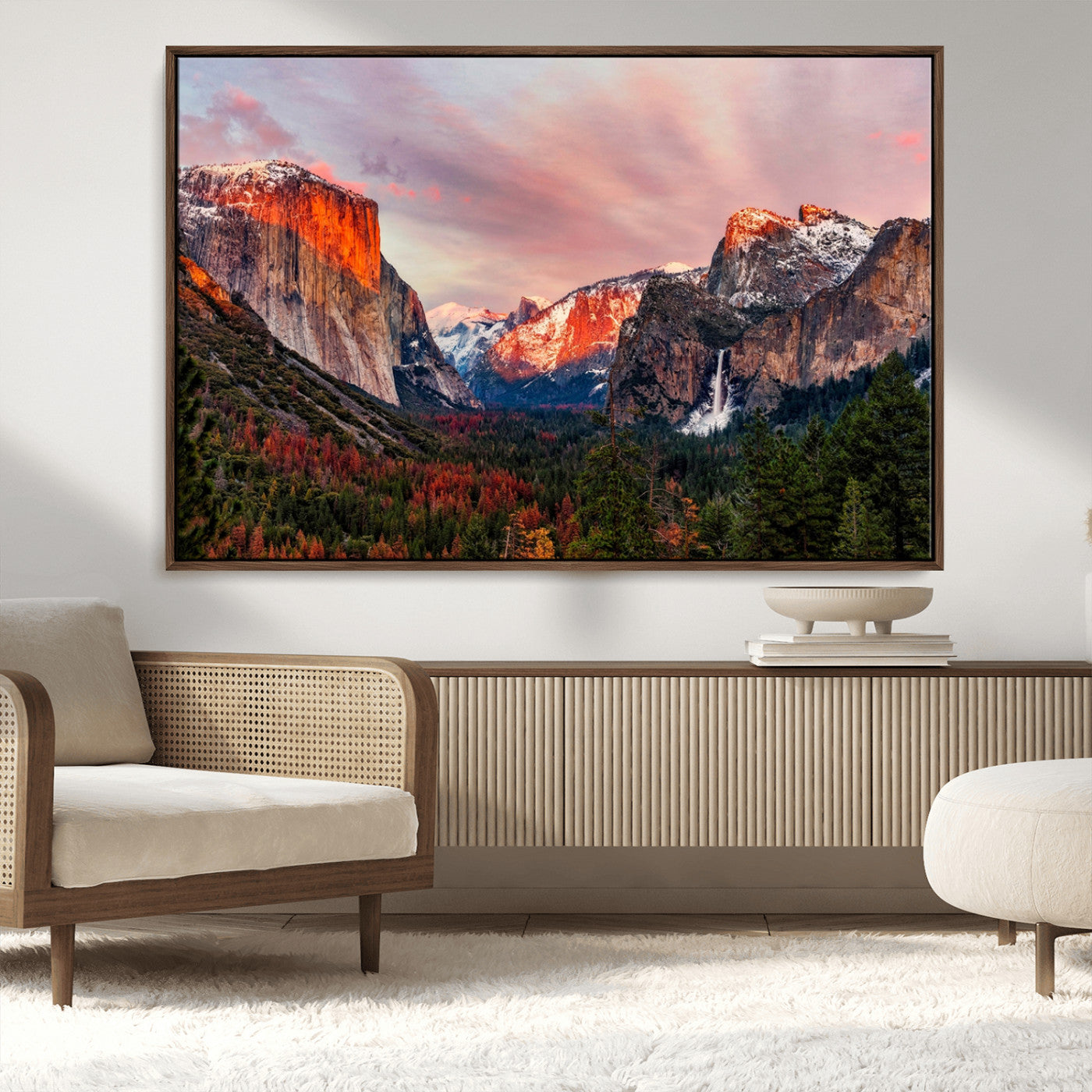 -Yosemite Half Dome Wall Art Canvas Print El Capitan