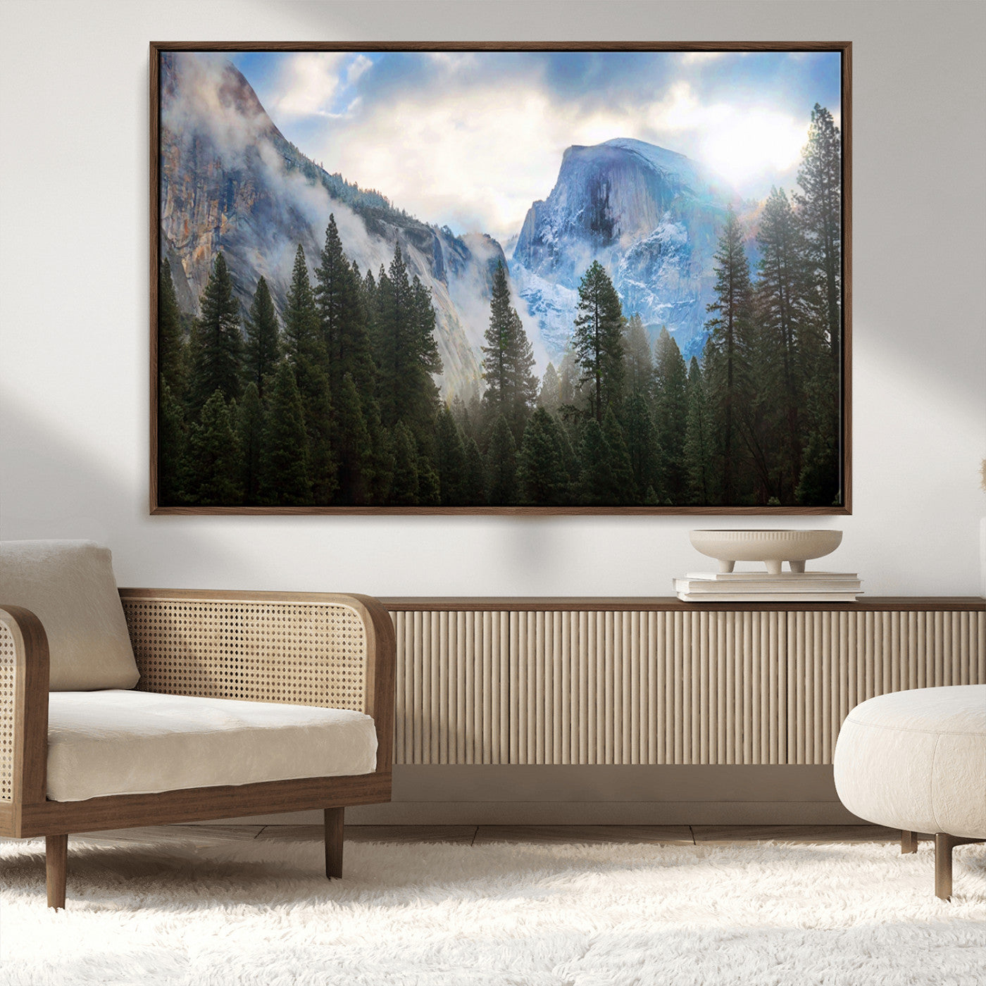 -Half Dome Yosemite Calinia Wall Art Canvas Print El Capitan