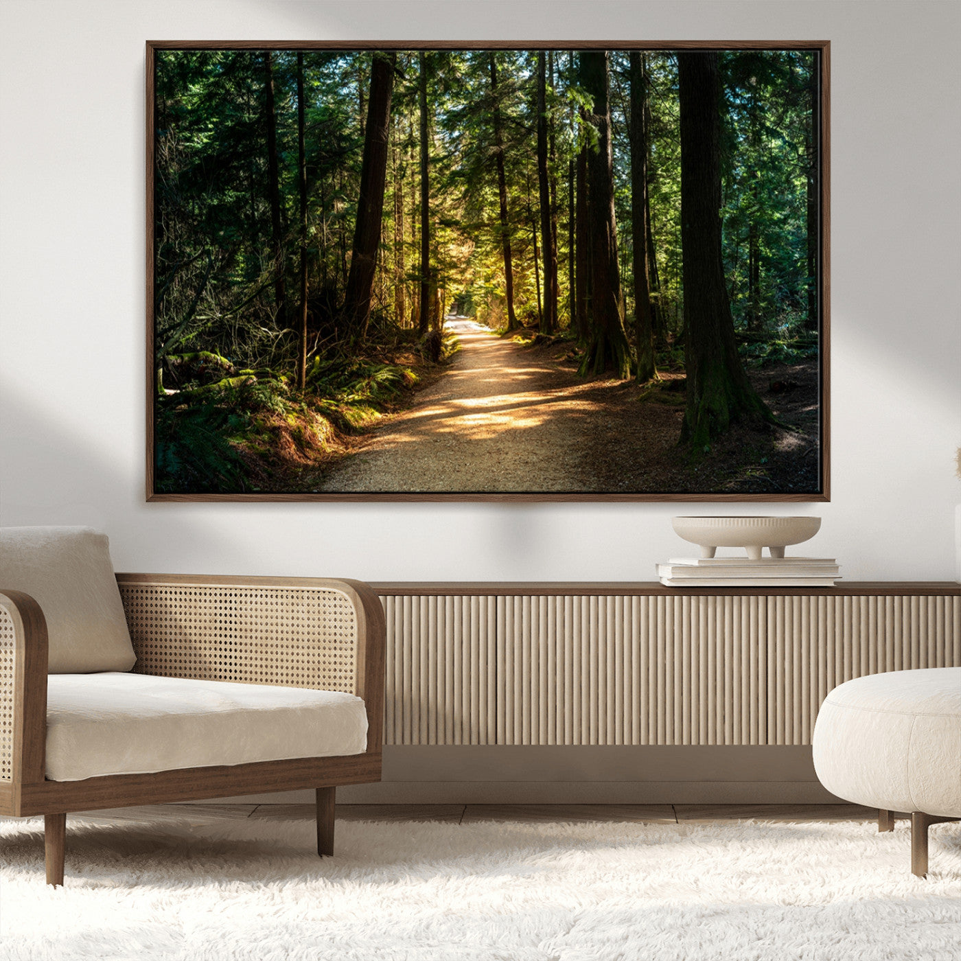 -Natural Landscape Wall Art Relaxing Forest Canvas Print