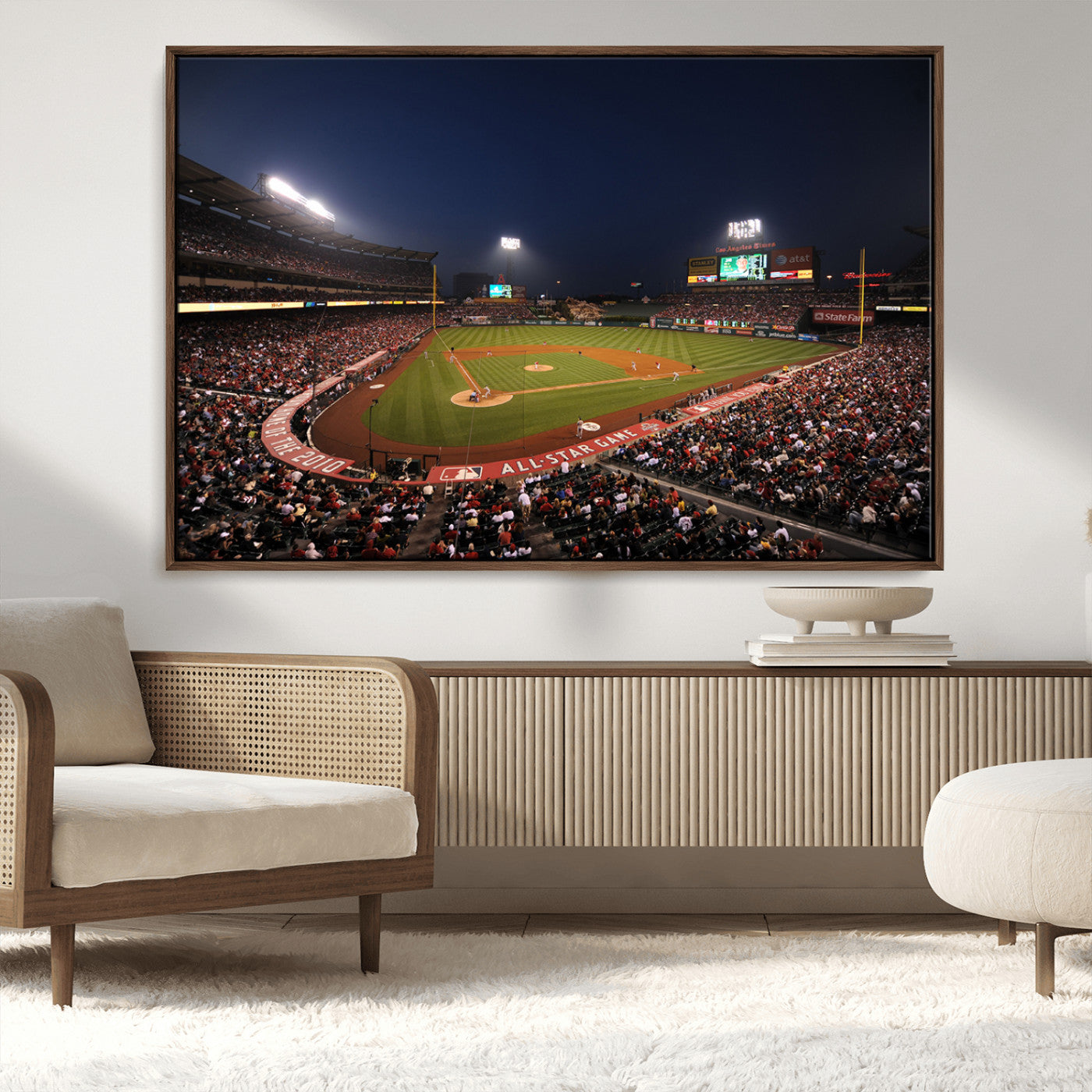 88896-MGV-CV-36X24-Los Angeles Angels Baseball Team Print - Anaheim Angel Stadium Wall Art Canvas Print