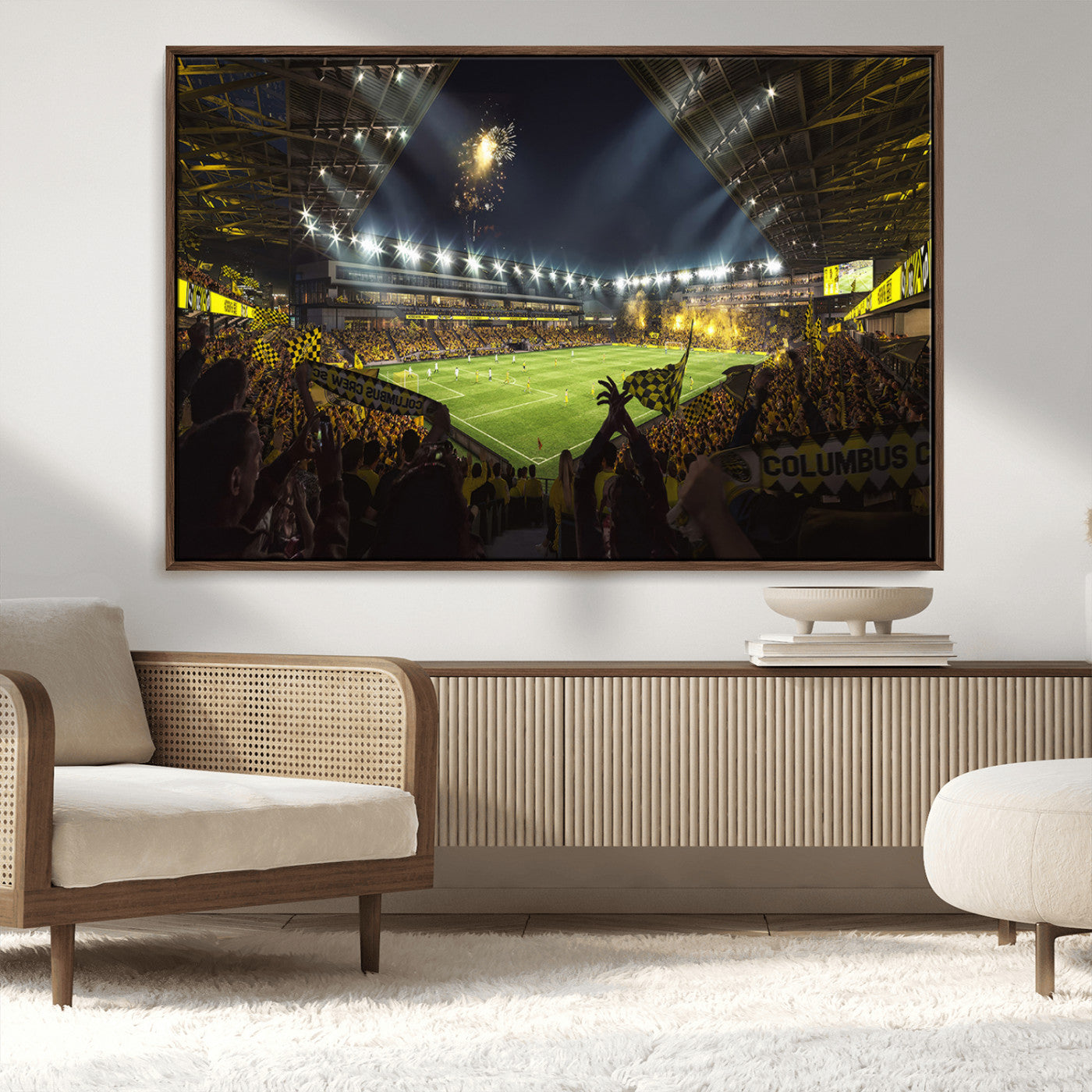 51122-MGV-CV-36X24-Columbus Crew Soccer Team Print - Columbus Crew Stadium Wall Art Canvas Print