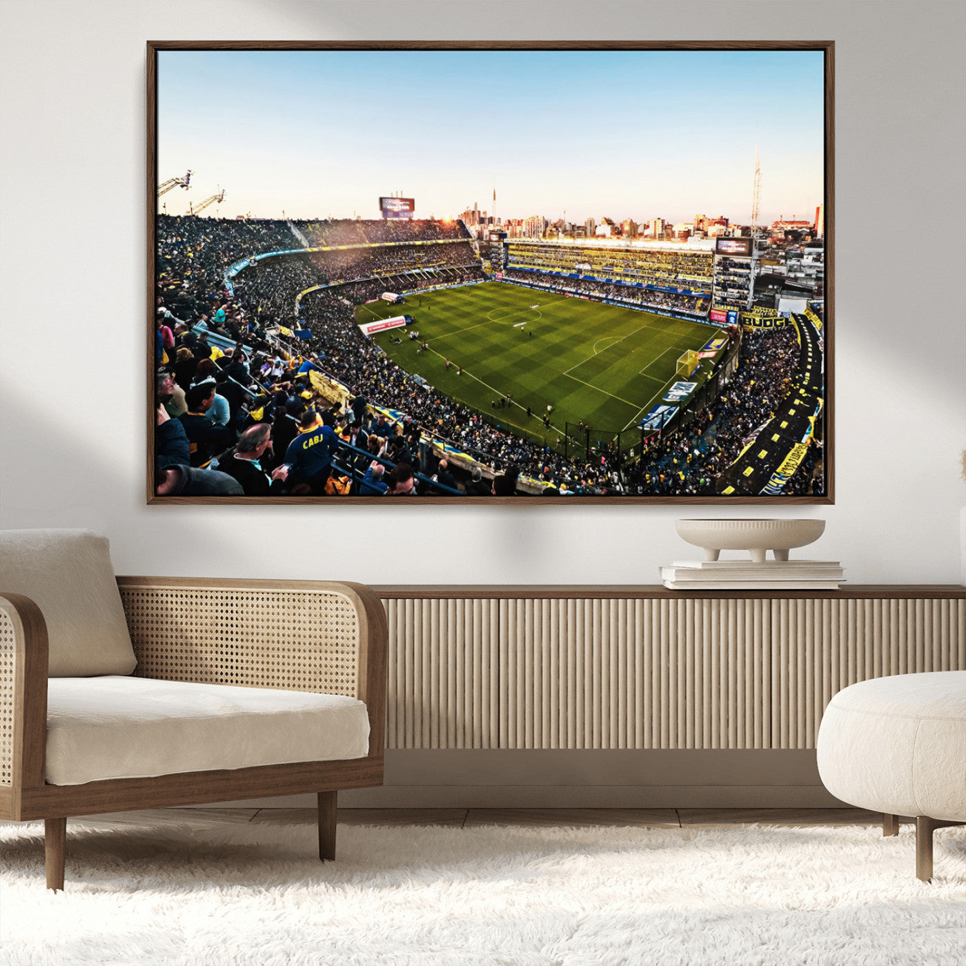 50105-MGV-CV-36X24-Boca Juniors Soccer Team Print - Buenos Aires Bombonera Stadium Wall Art Canvas Print