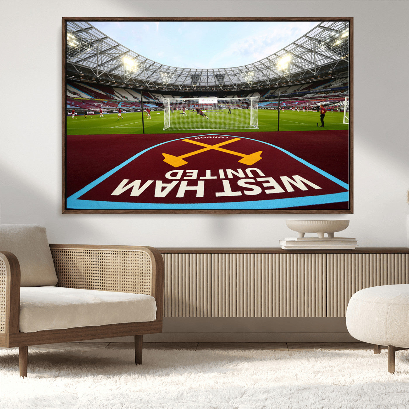 77367-MGV-CV-36X24-West Ham United FC Stadium Canvas Wall Art – London Stadium Football Print – Premier League Team