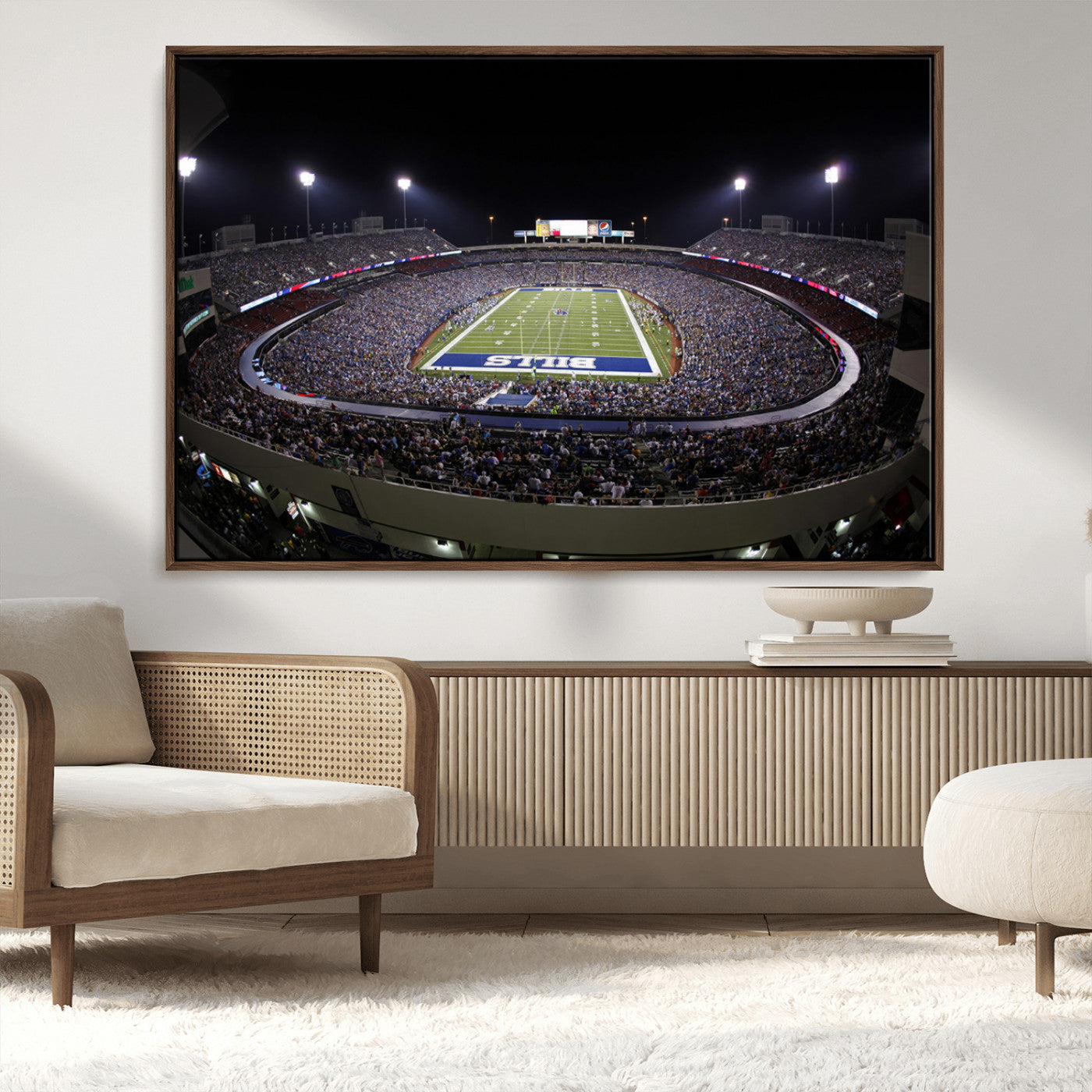 98546-MGV-CV-36X24-Buffalo Bills NFL Football Team Print - Buffalo Highmark Stadium Wall Art Canvas Print