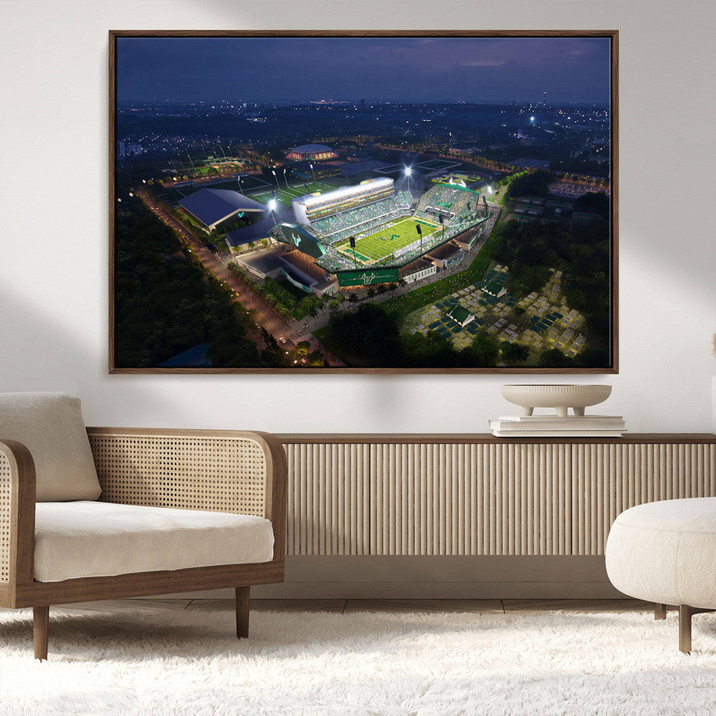 -The University of South Florida Bulls Football Team Print - Tampa USF Football Stadium Wall Art
