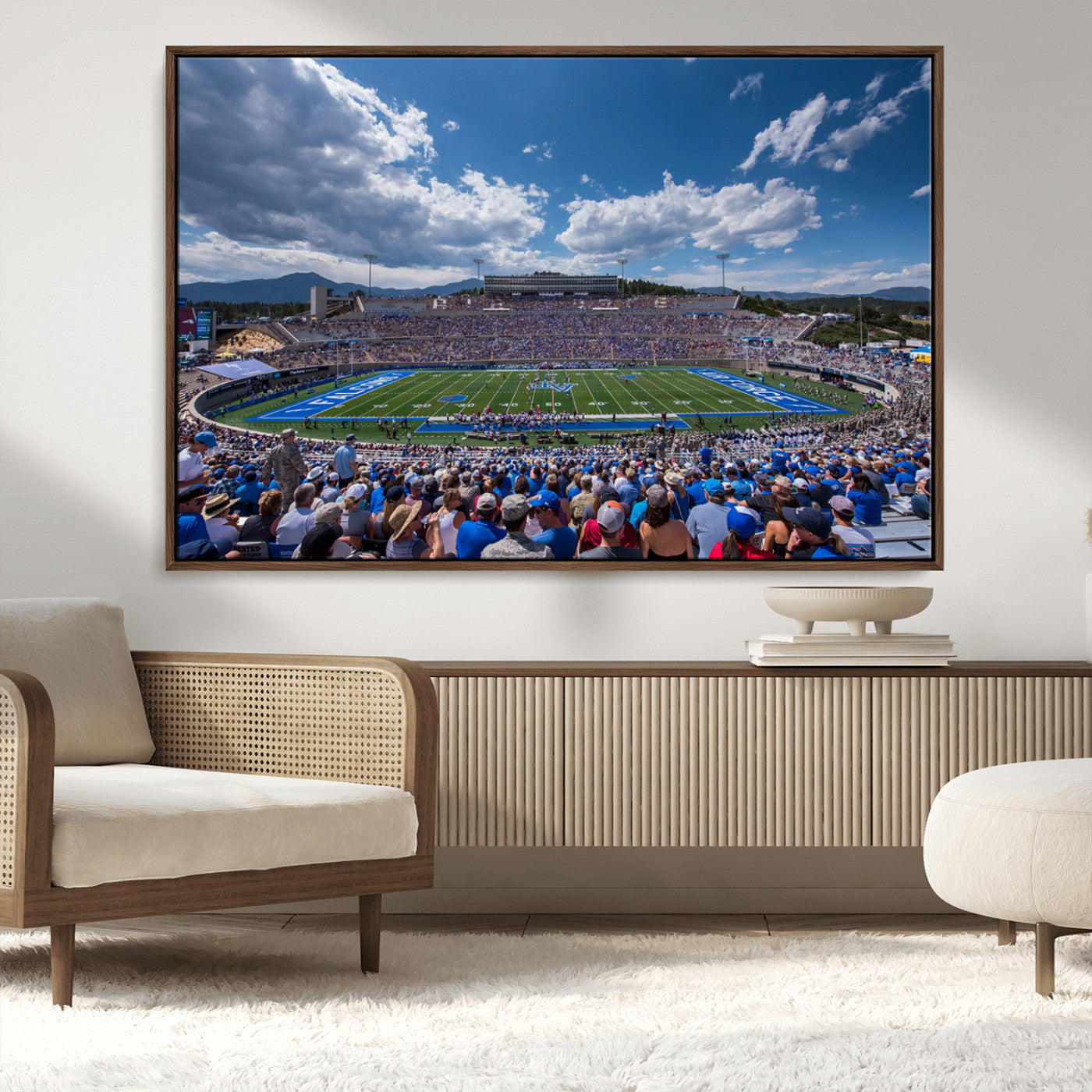 59281-MGV-CV-36X24-Air Force Falcons Football Team Print - Colorado Springs Falcon Stadium Wall Art Canvas Print