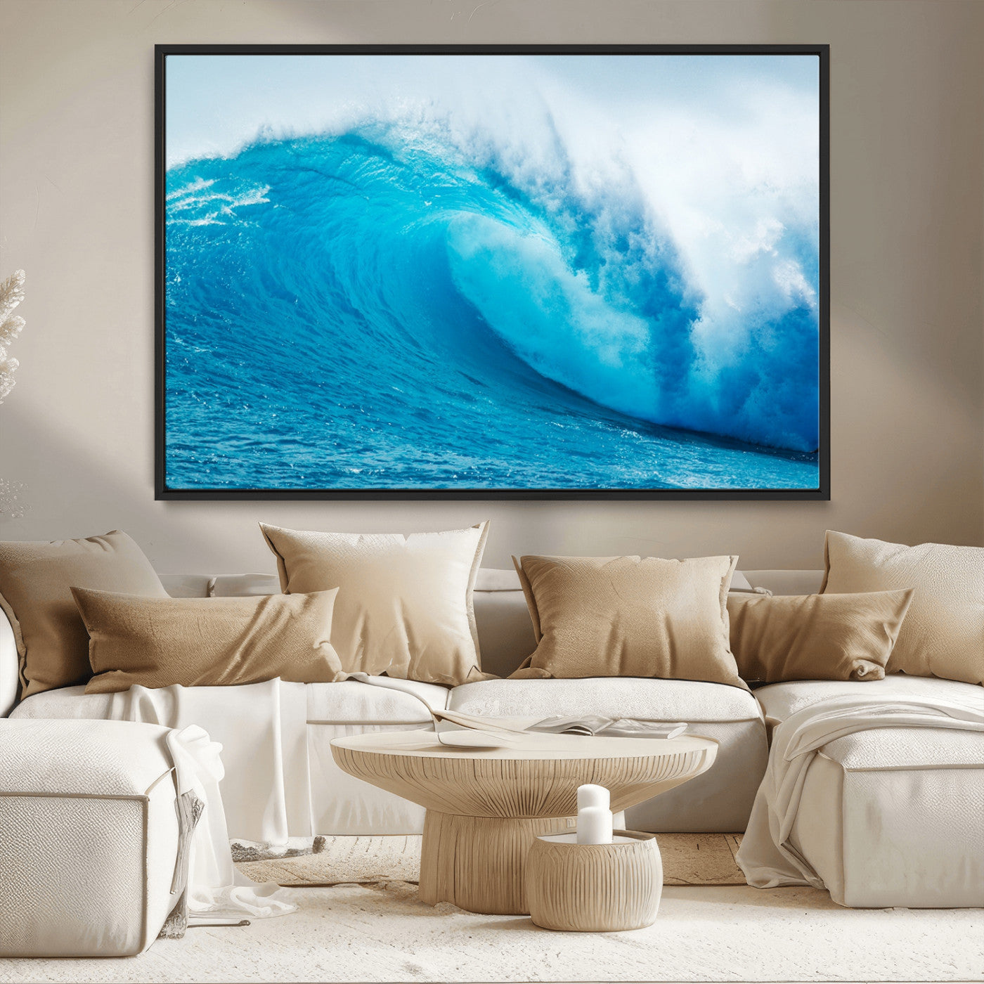 13117-MGV-CV-36X24-Big Ocean Surfing Wave Wall Art Canvas Print