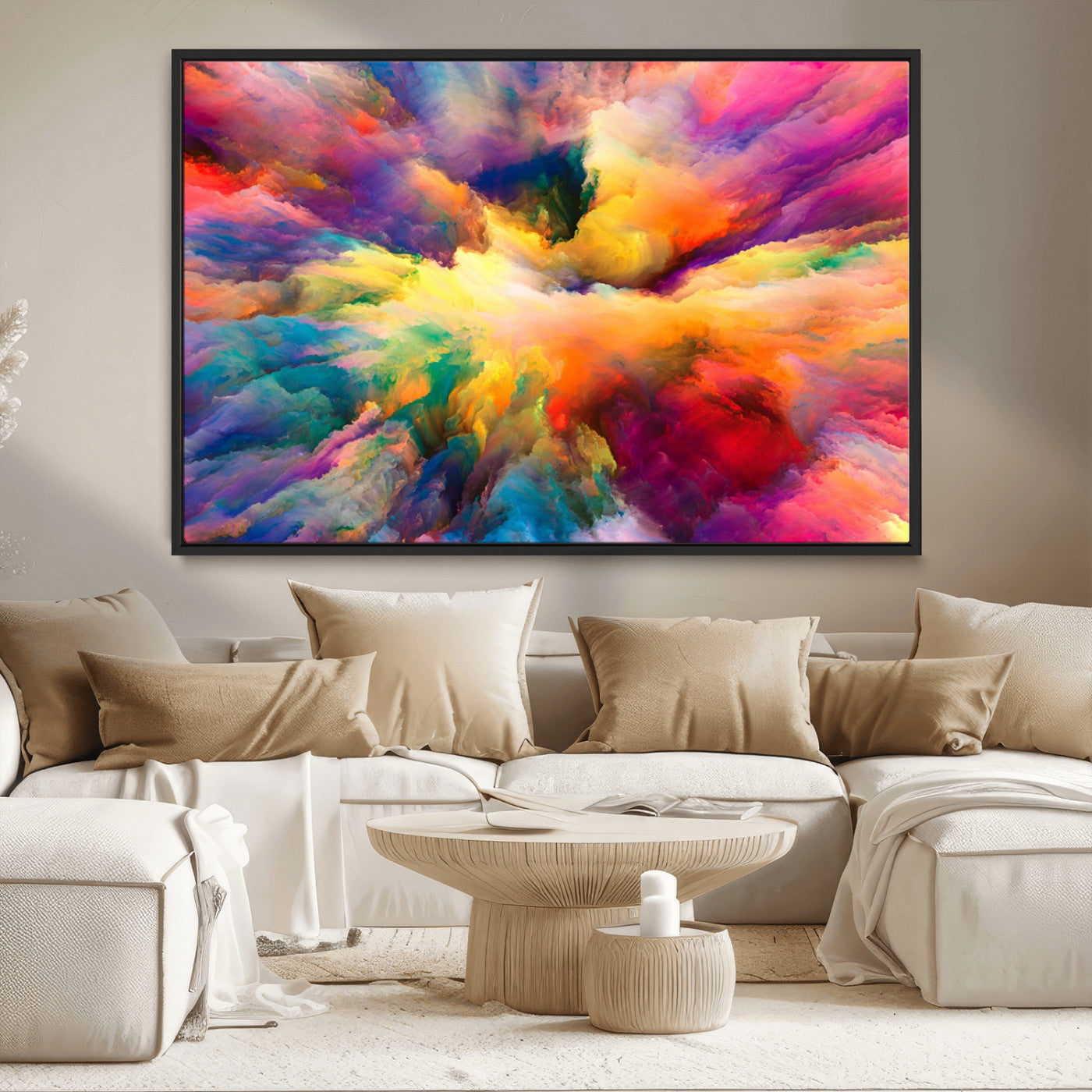 61038-MGV-CV-36X24-Blazing Vibrant Colors Cloud Wall Art Canvas Print