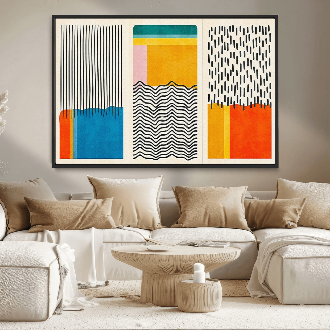 85253-MGV-CV-36X24-Canvas Print Wall Art Abstract Illustrs Art Boho, Framed Abstract Boho Art