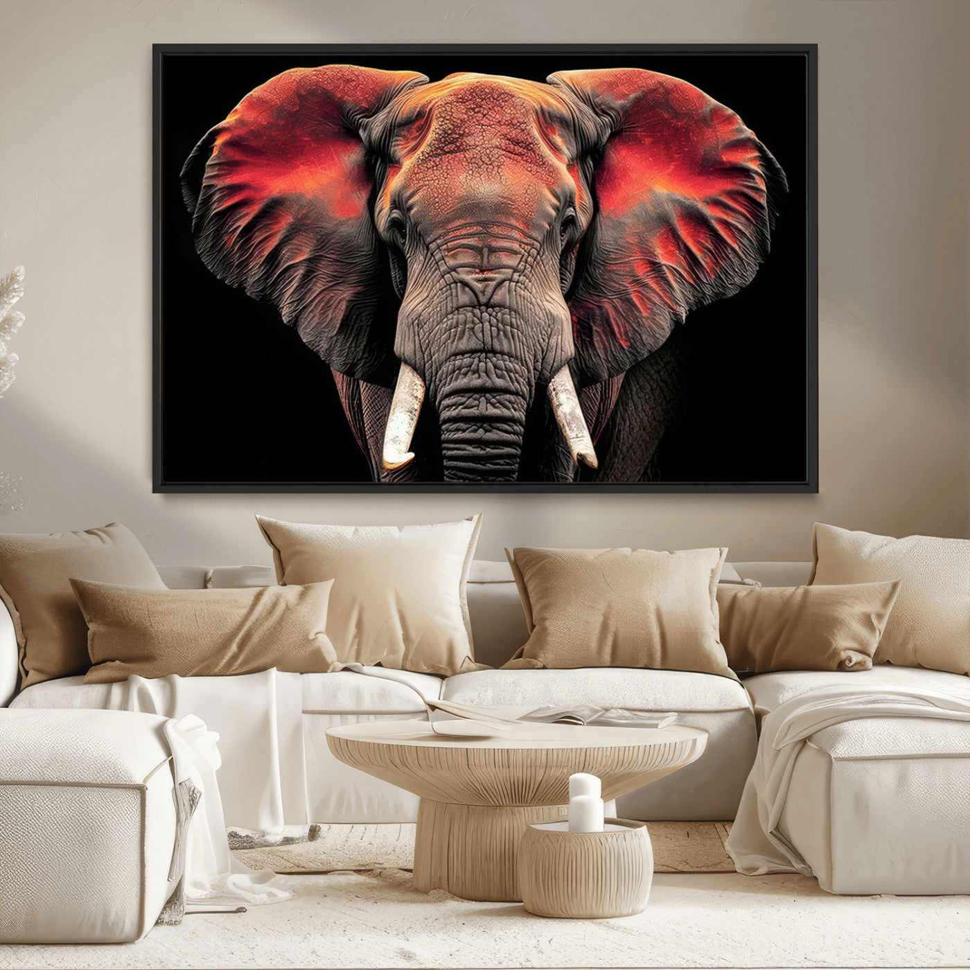 -Elephant Wall Art Canvas Print