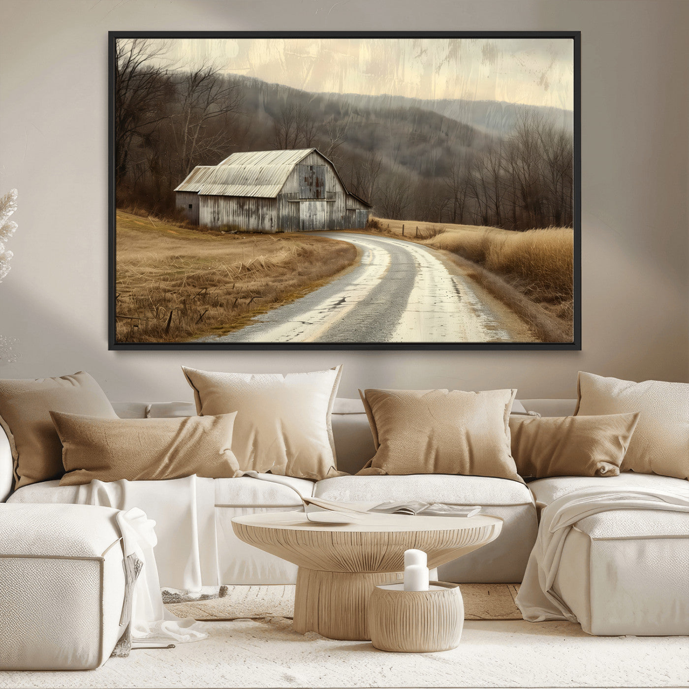 10376-MGV-CV-36X24-Vintage Barn for Farmhouse Wall Decor Canvas Print