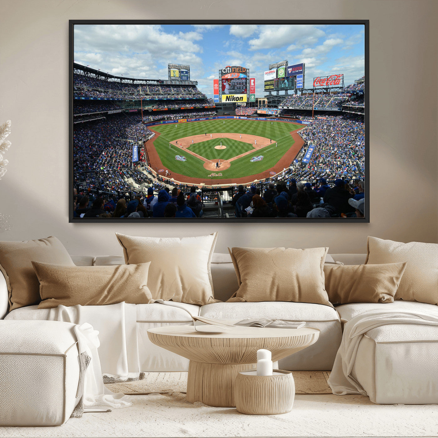 22910-MGV-CV-36X24-New York Mets Baseball Team Print - Citi Field Stadium Wall Art Canvas Print