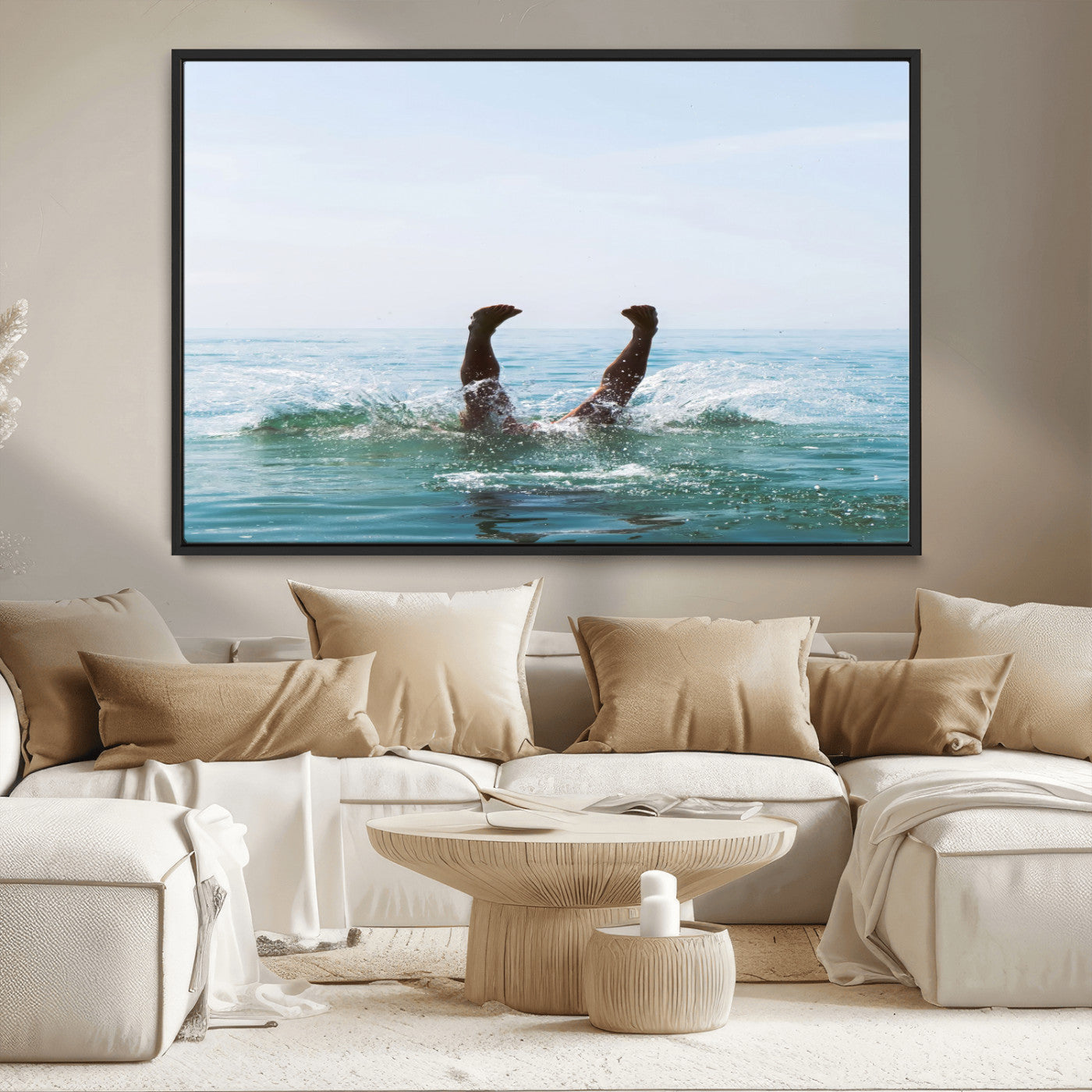 MGV-FC-36X24 - Summer Splash Ocean Photography Print, Vibrant Coastal Wall Art, Beach Vibes Decor, Fun Vacation
