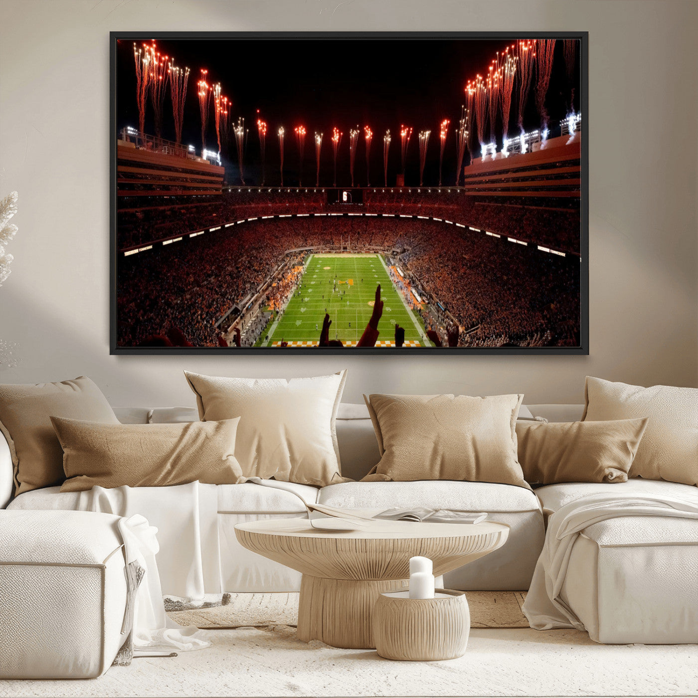 73358115-MGV-CV-36X24-Tennessee Neyland Stadium Wall Art Print, Sports Arena Canvas Wall Art, Panoramic Stadium Canvas Print, Modern Athletic Field Art Printing