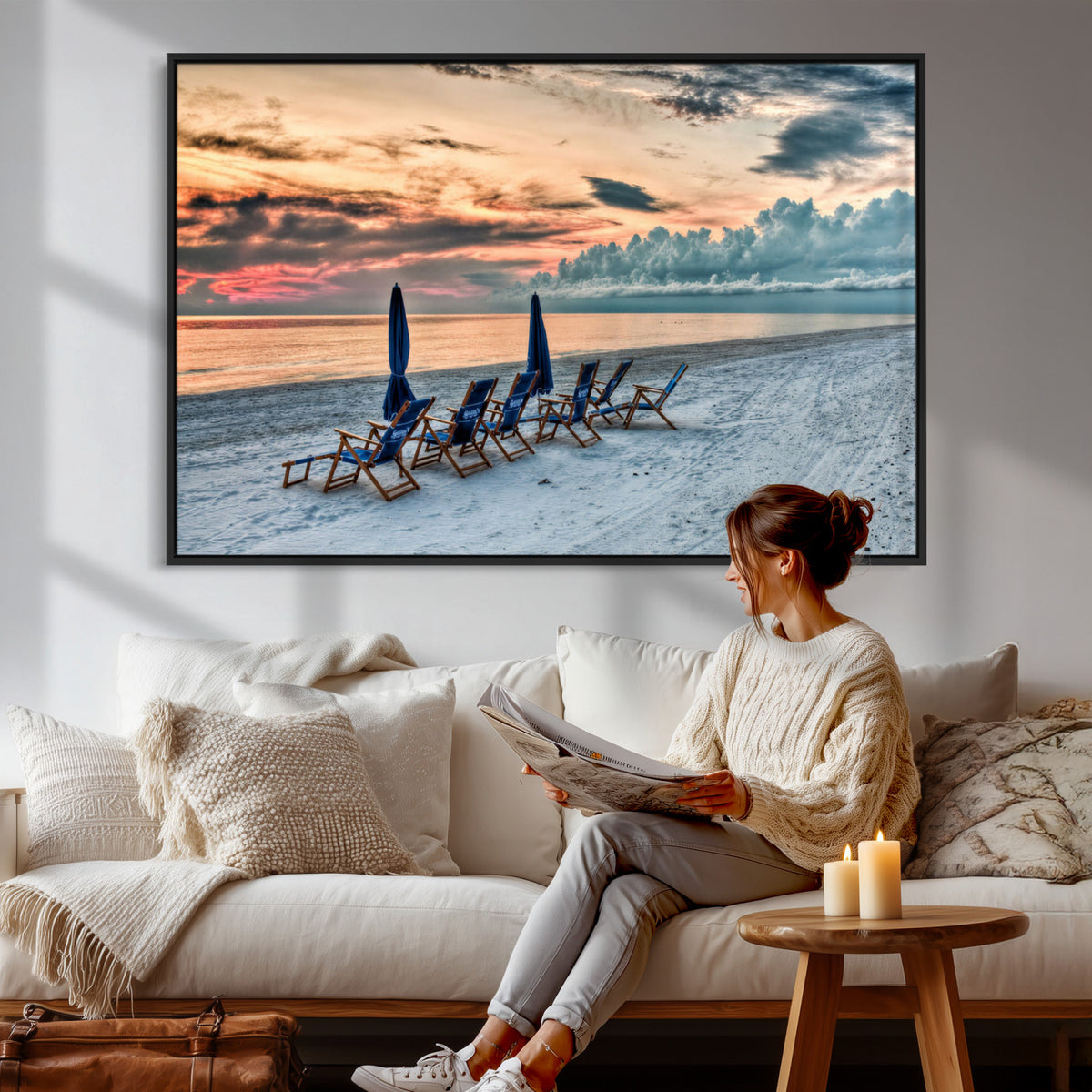 17237006-MGV-CV-36X24 - Serene Gulf Solitude Wall Art Canvas Print