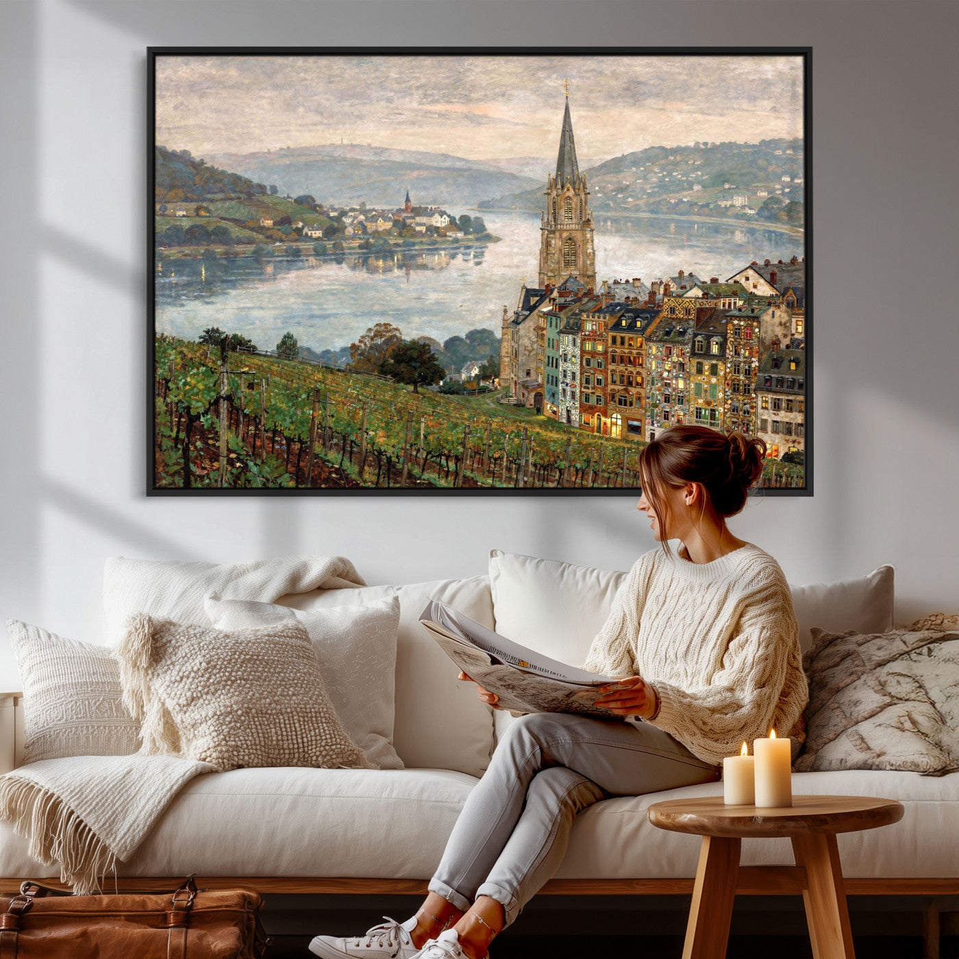 62626662-MGV-CV-36X24 - Mosel City Mosel River by Nicolai Astudin Wall Art Canvas Print