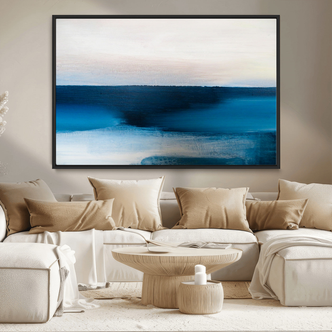 72452-MGV-FC-36X24_Black-Dark Blue Abstract Wall Art Canvas Print