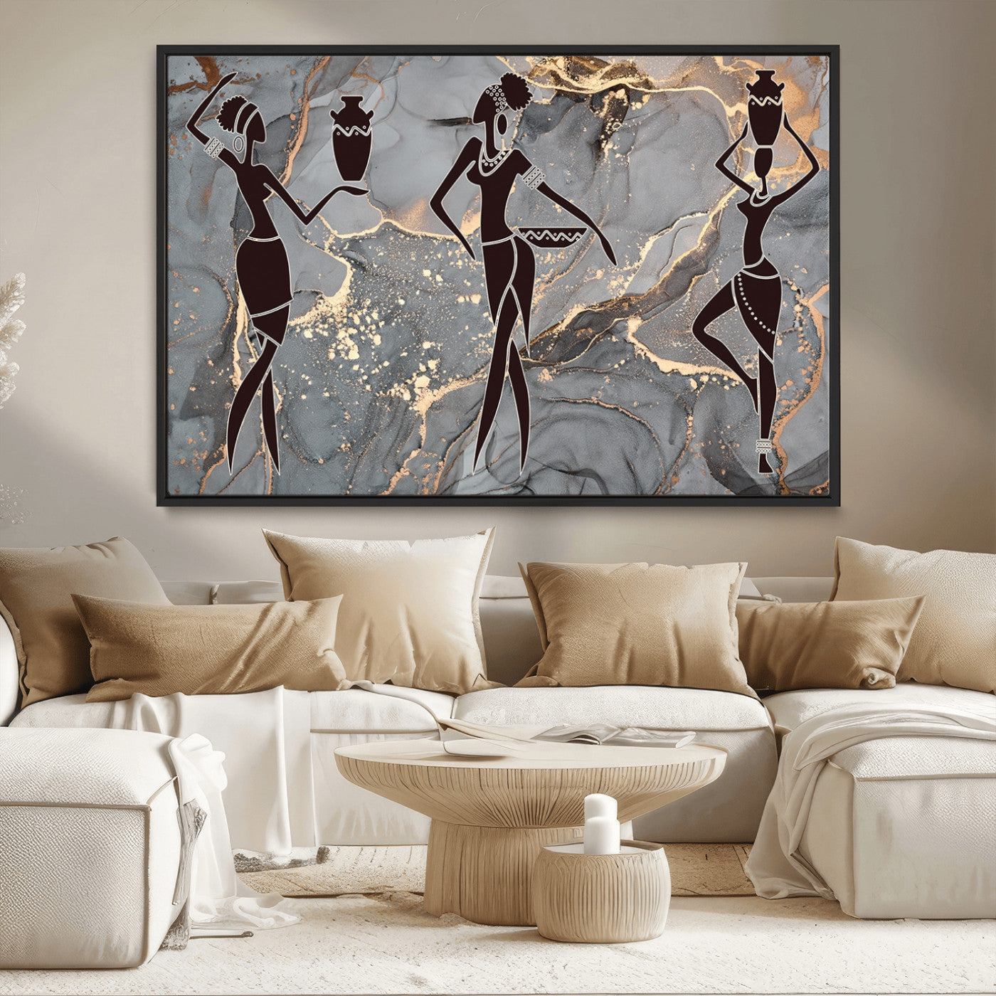 25097-MGV-CV-36X24-Abstract African Womens Art Canvas Print
