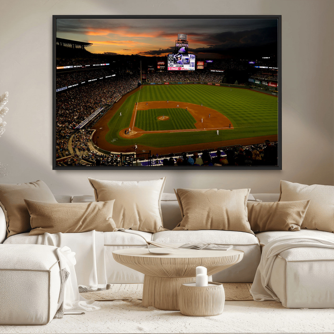 57060-MGV-FC-36X24_Black-Colorado Rockies Coors Field Wall Art Canvas Print - MLB Baseball Stadium