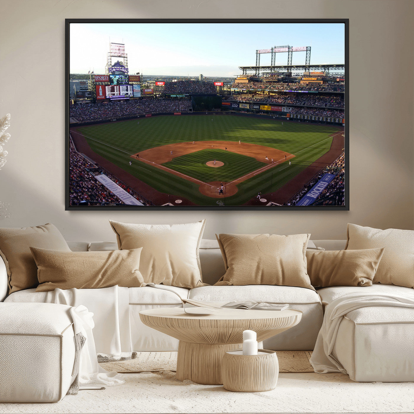 21638-MGV-CV-36X24-Colorado Rockies Coors Field Wall Art Canvas Print - MLB Baseball Stadium