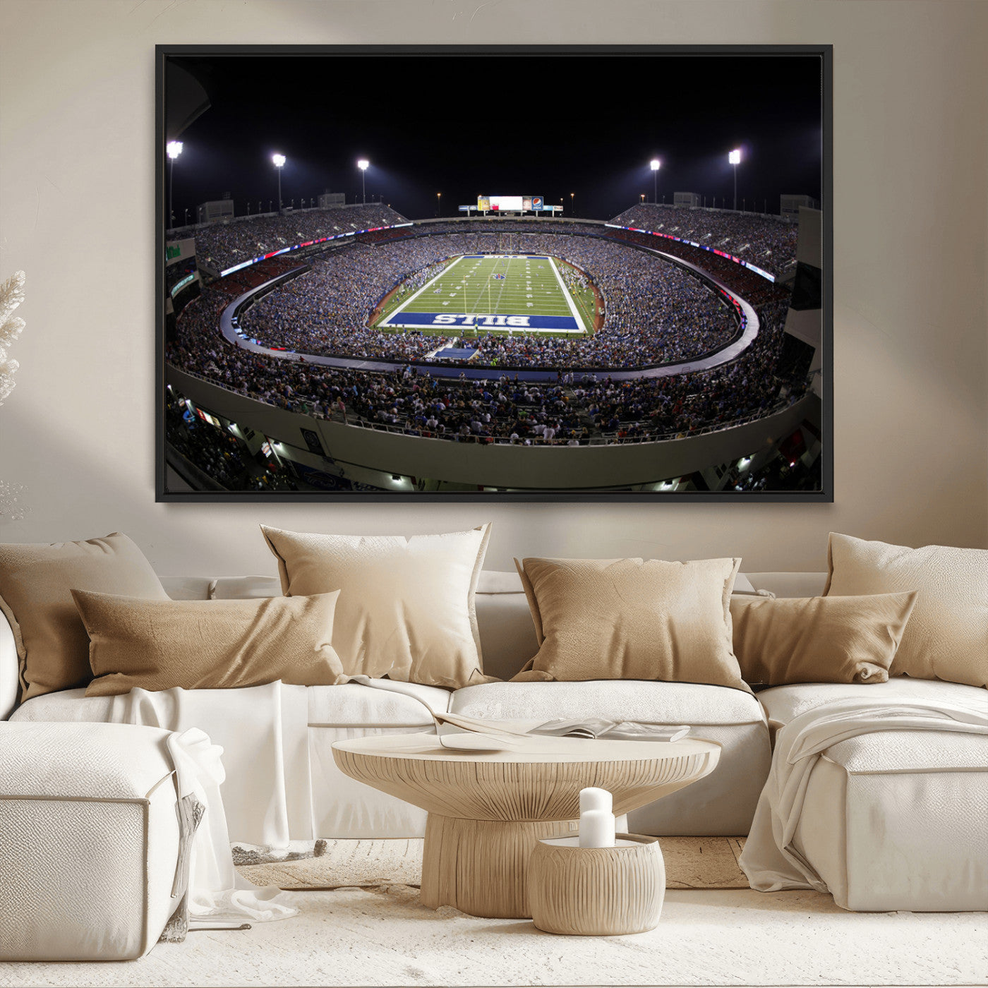 98546-MGV-CV-36X24-Buffalo Bills NFL Football Team Print - Buffalo Highmark Stadium Wall Art Canvas Print