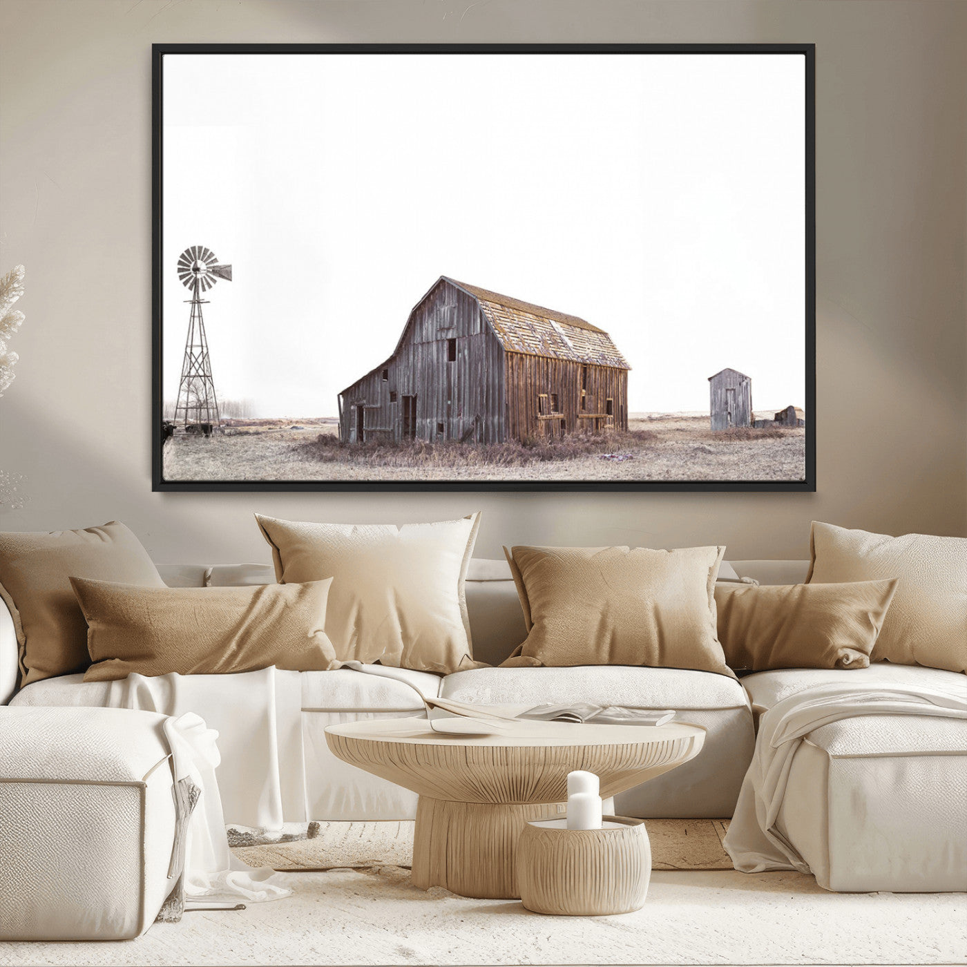 64560-MGV-CV-36X24-Farm Prints Set, Set of 6 Farmhouse Wall Art, Country House Decor
